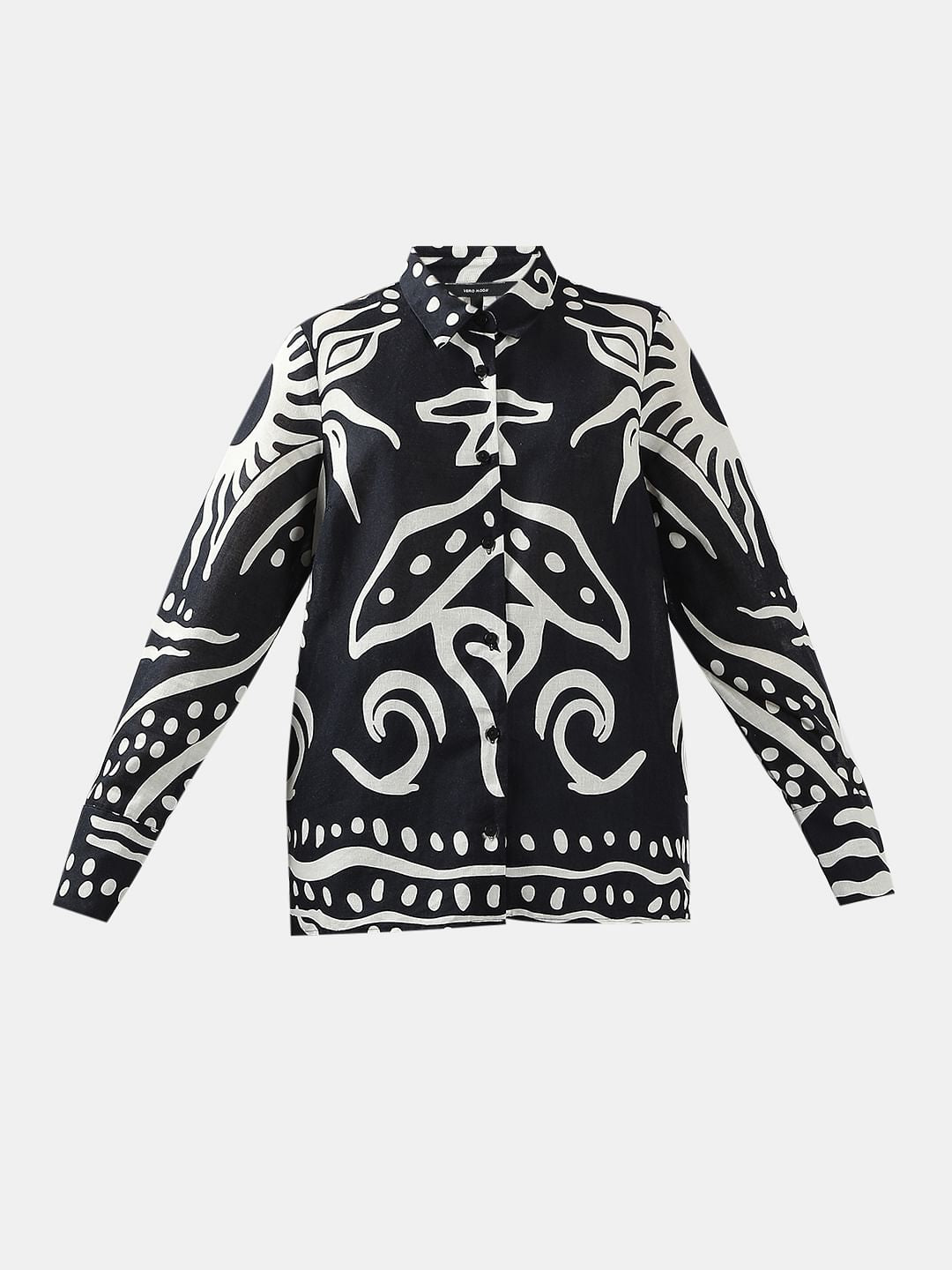 Black & White Printed Shirt