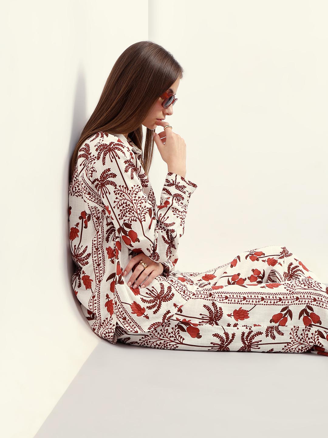 Vero Moda Ecru Printed Shirt
