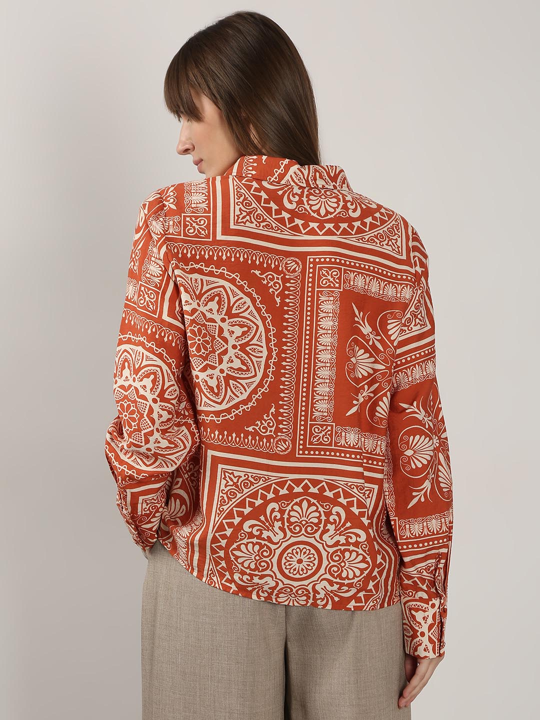 Vero Moda Rust Printed Shirt Dress