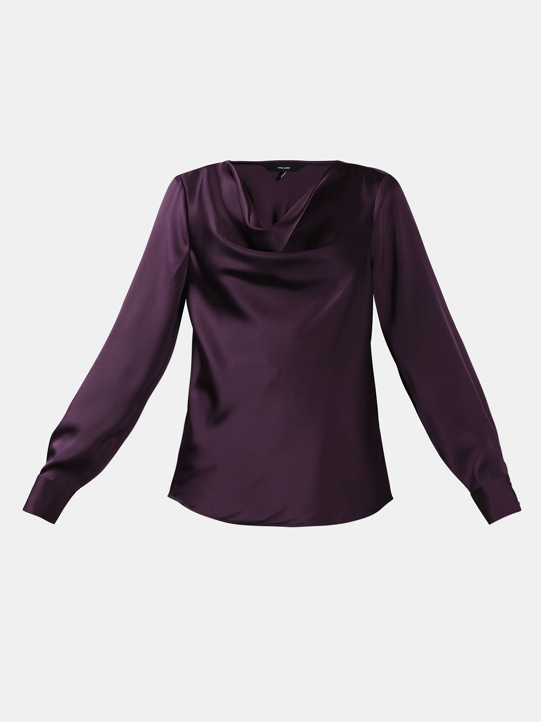 Dark Purple Cowl Neck Top