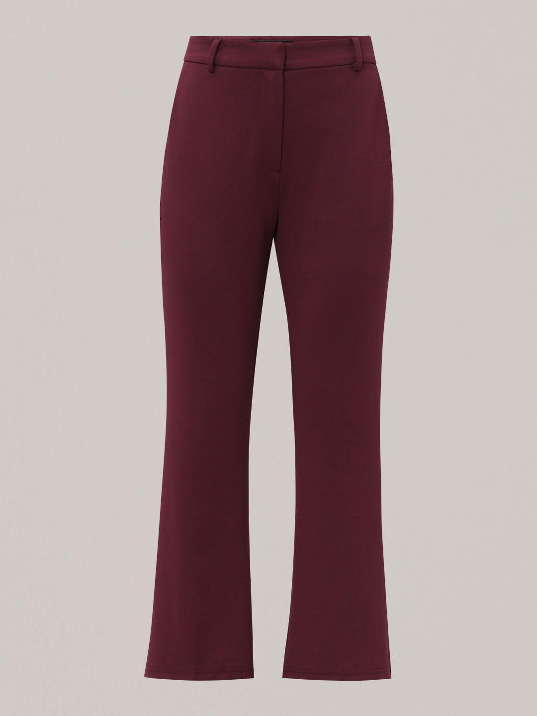 Burgundy Straight Fit Pants