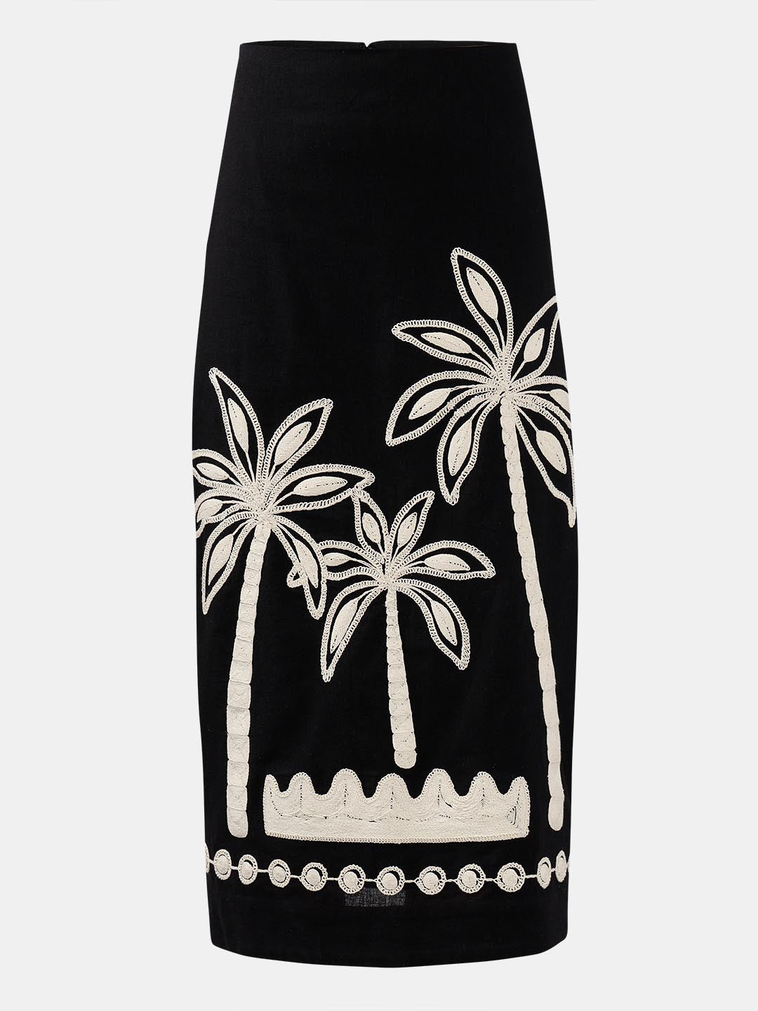 Vero Moda Black Embroidered Co-Ord Set Skirt