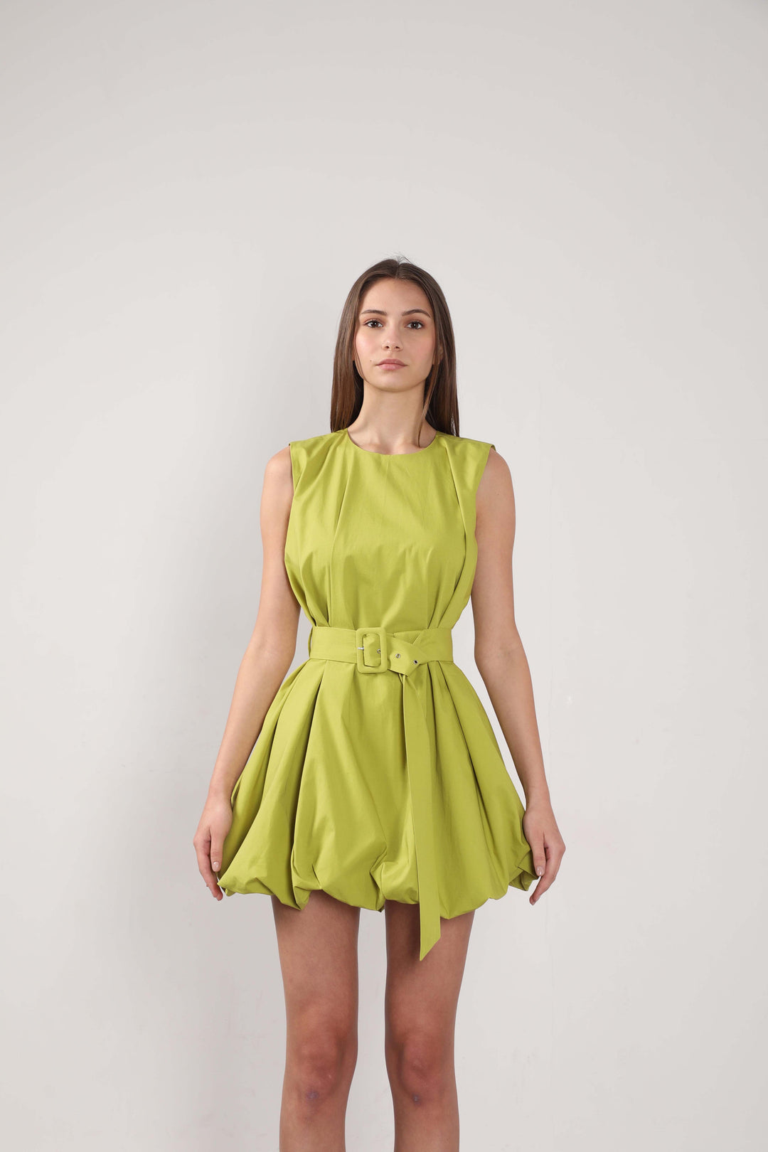 Vero Moda Green Bubble Hem Dress