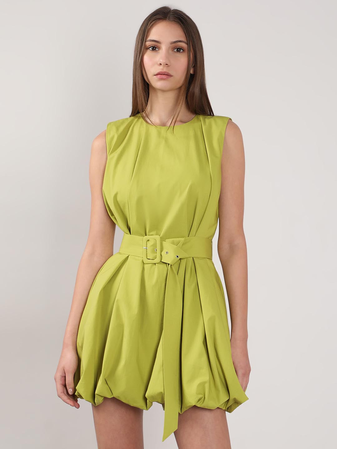 Vero Moda Green Bubble Hem Dress