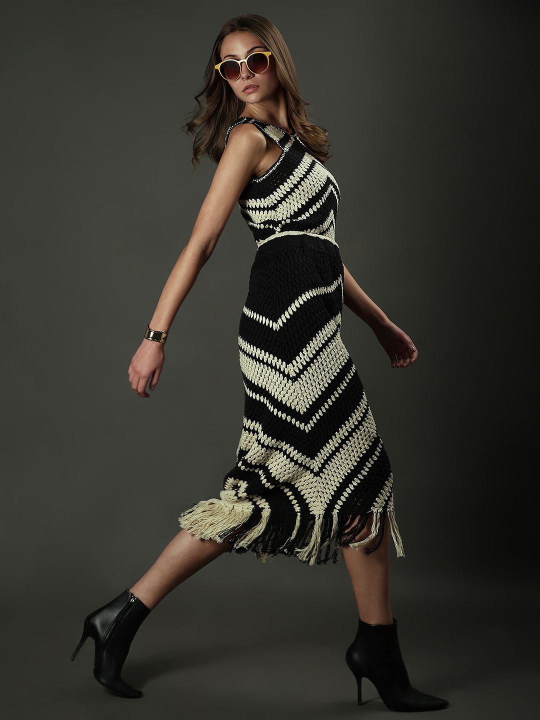 Black & White Co-Ord Set Skirt