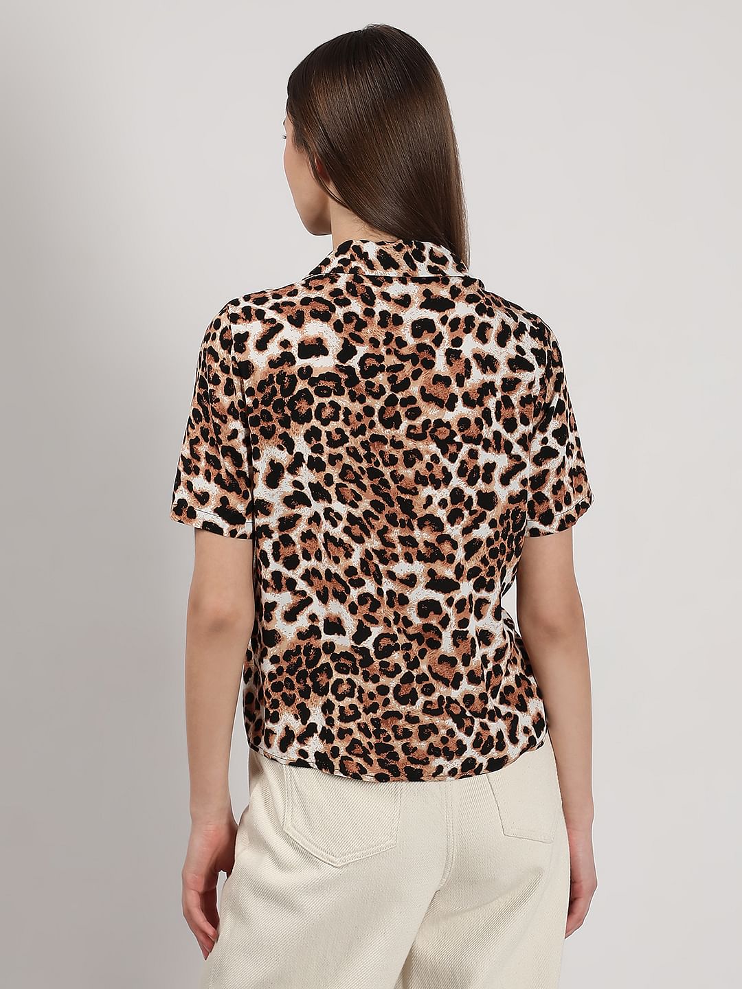 Brown Animal Print Shirt