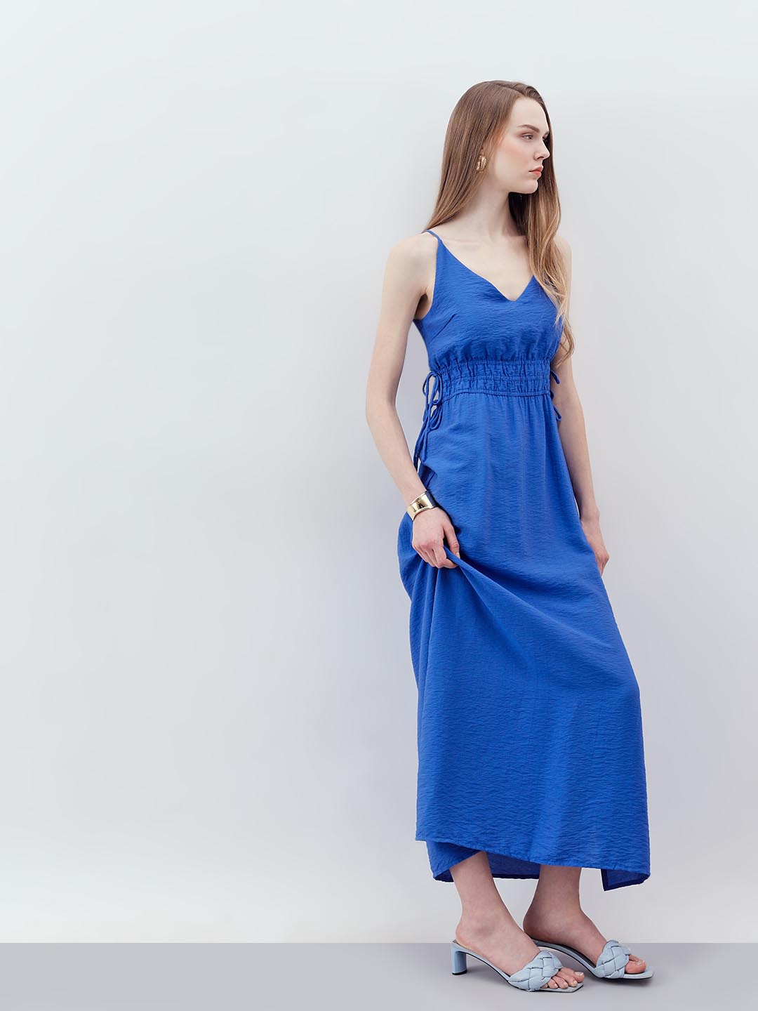 Vero Moda Blue V Neck Strappy Dress