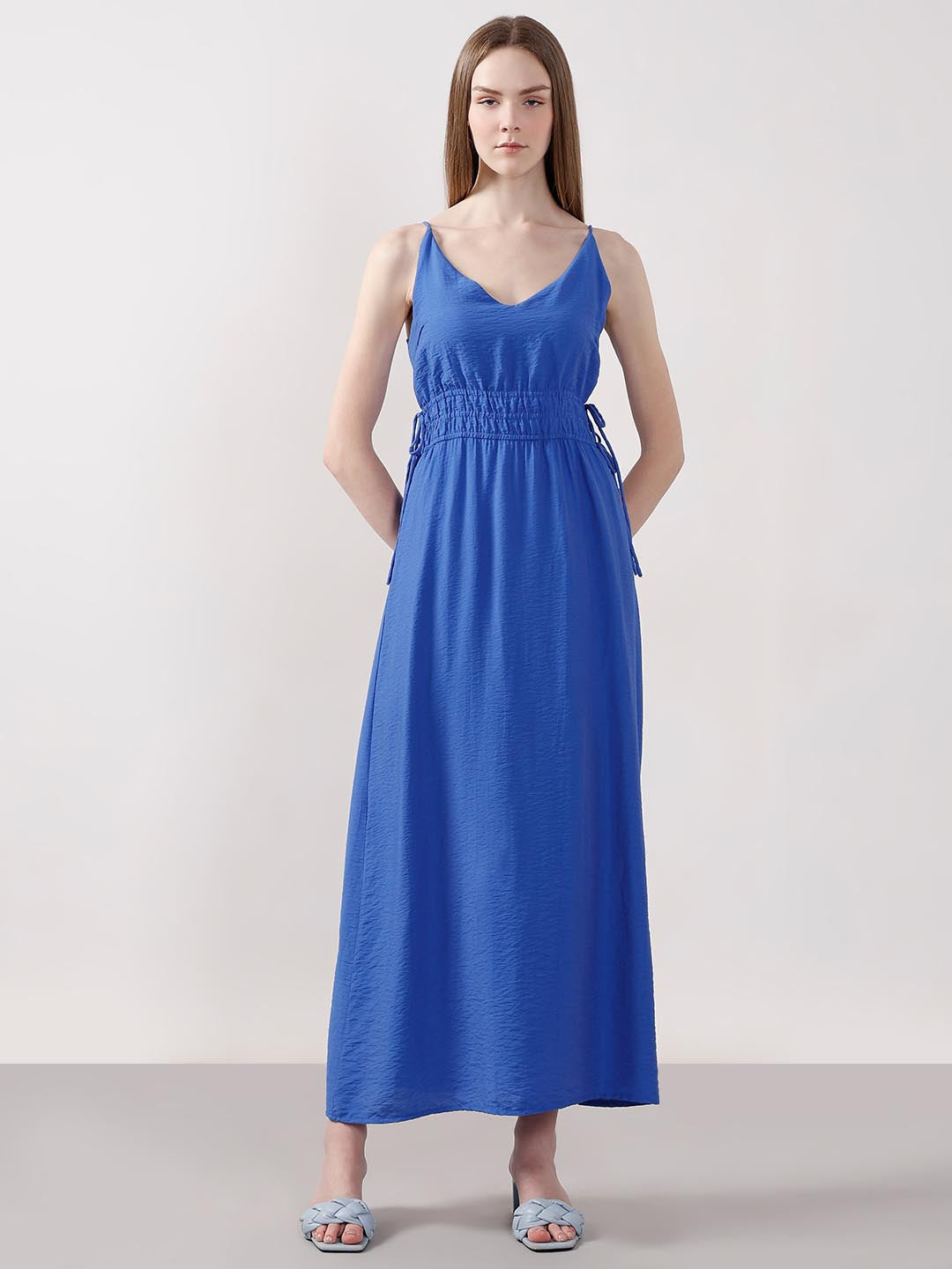 Vero Moda Blue V Neck Strappy Dress