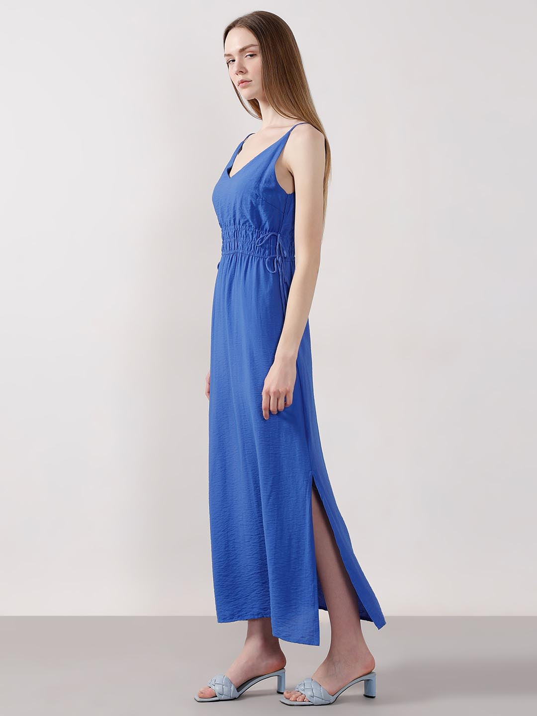 Vero Moda Blue V Neck Strappy Dress