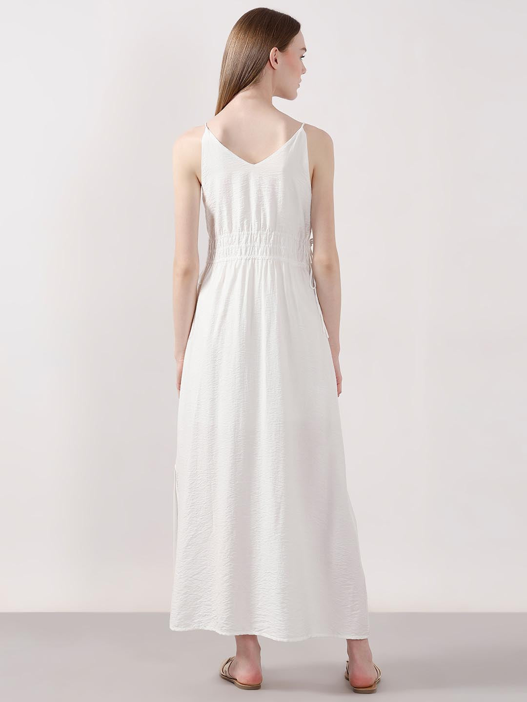 Vero Moda White V Neck Strappy Dress