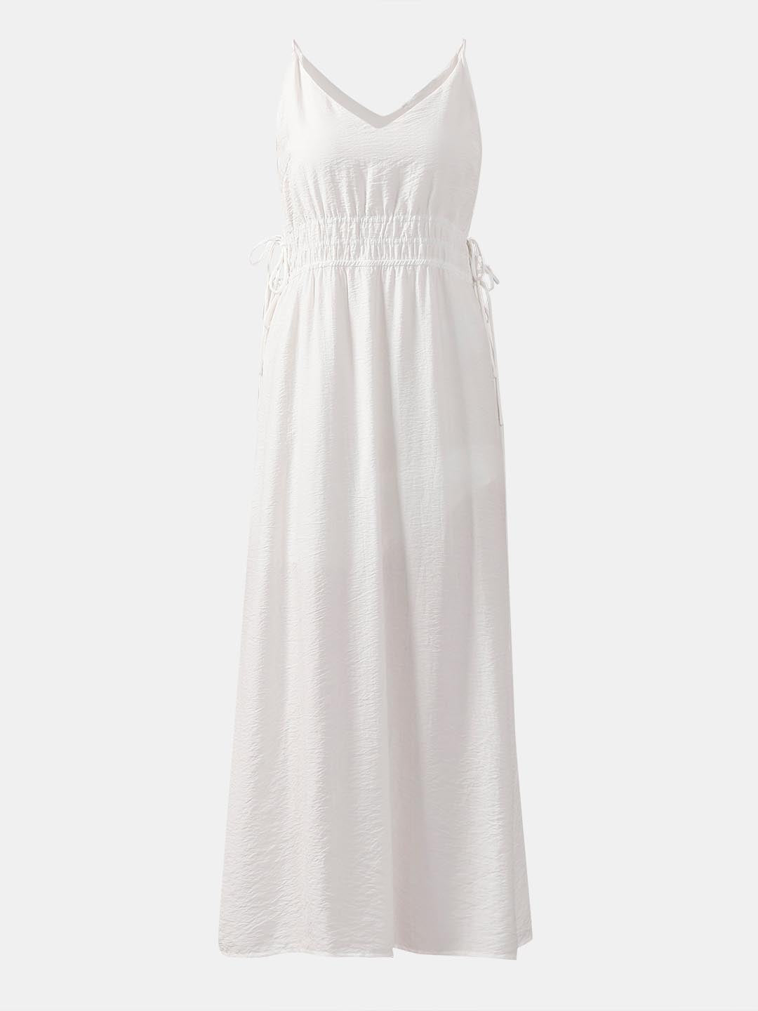 Vero Moda White V Neck Strappy Dress
