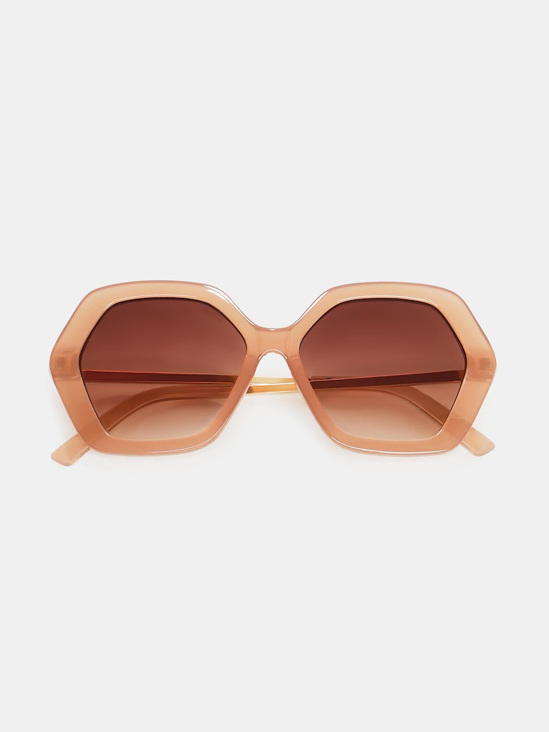 Vero Moda Peach Hexagonal Sunglasses