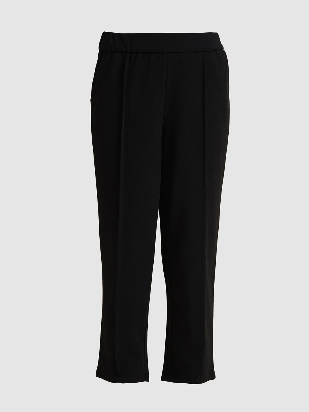 Girls Black Straight Fit Pants