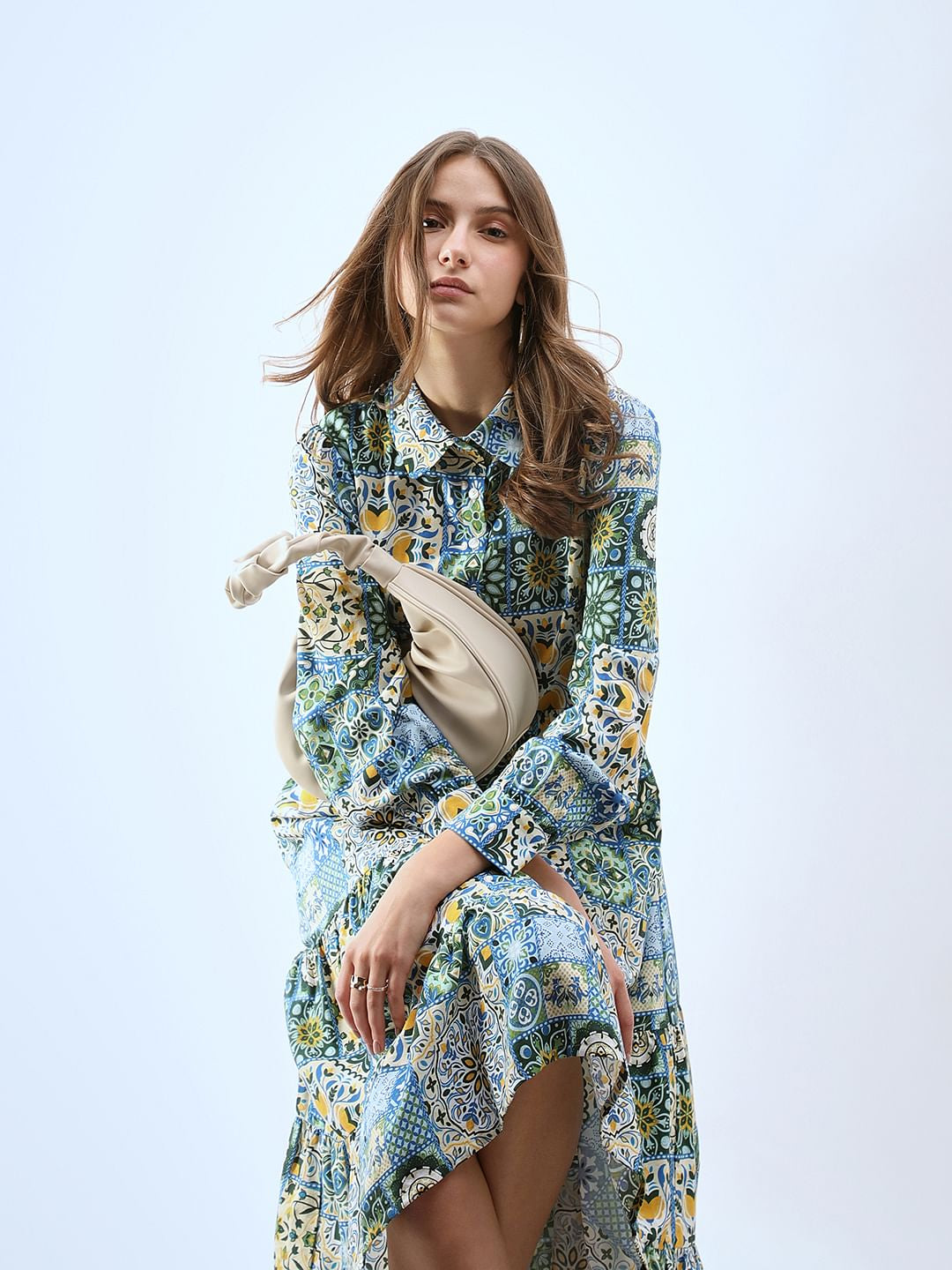 Multi-Colour Printed Shirt Dress