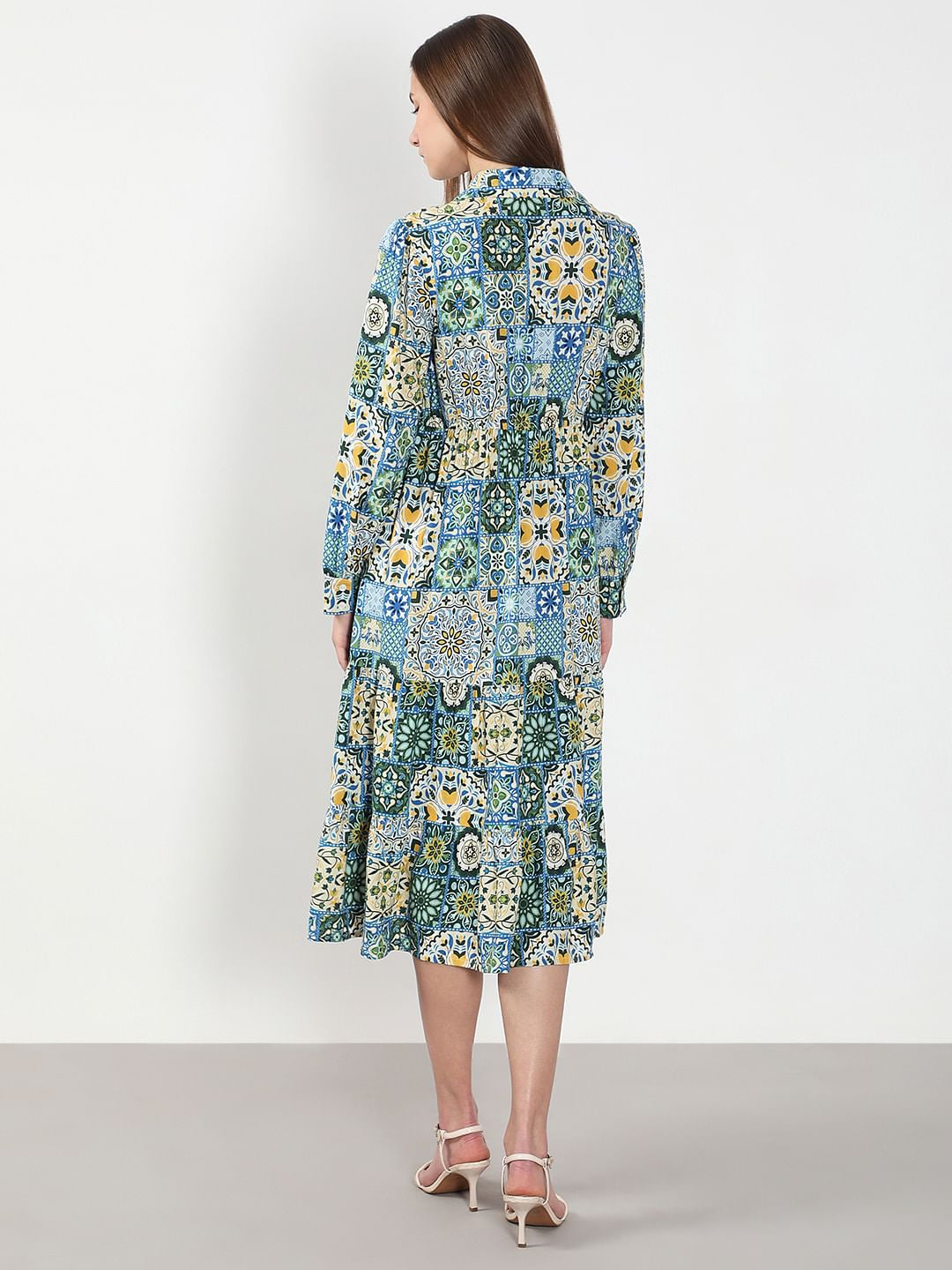 Multi-Colour Printed Shirt Dress