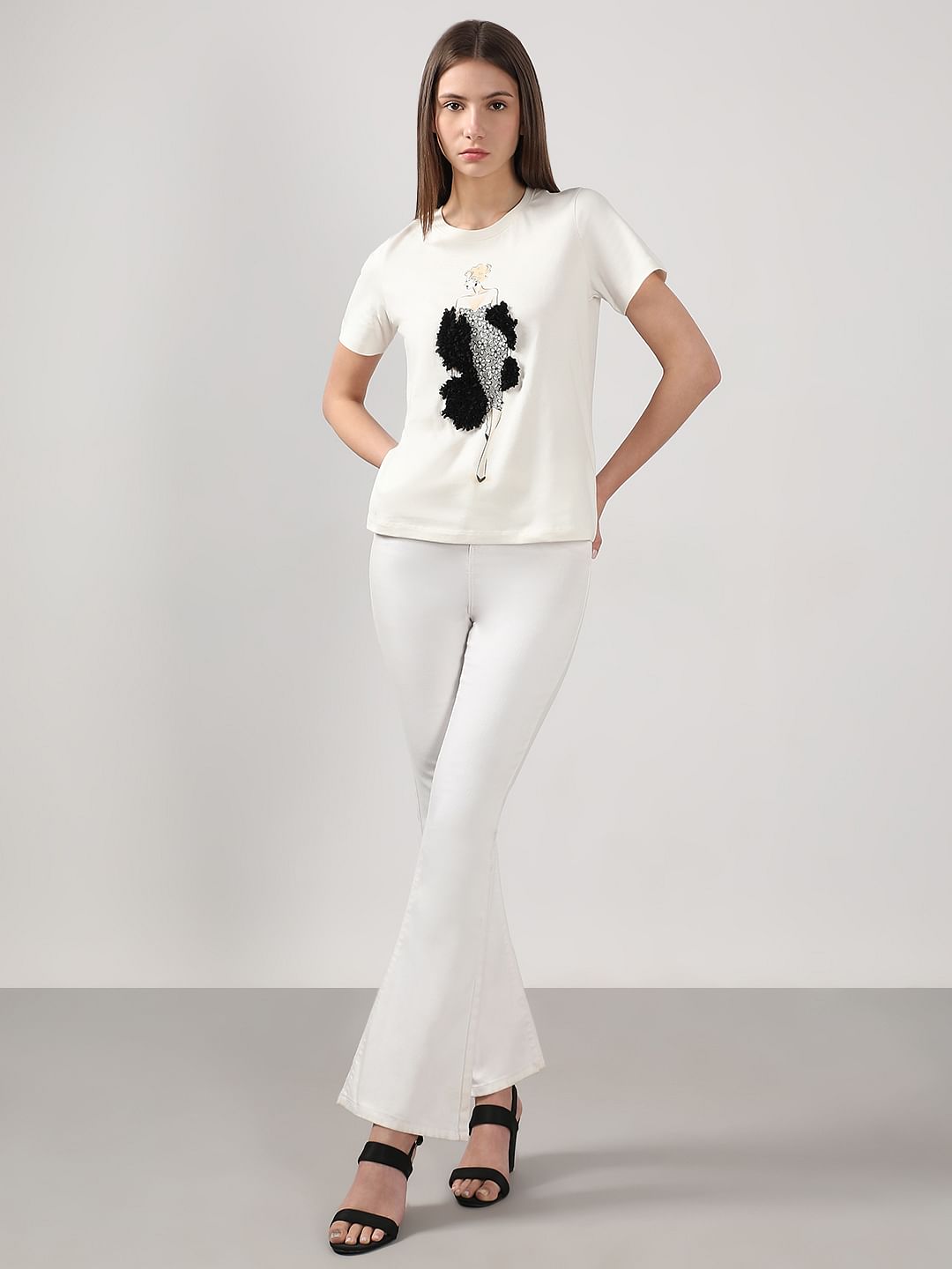 White Printed T-Shirt