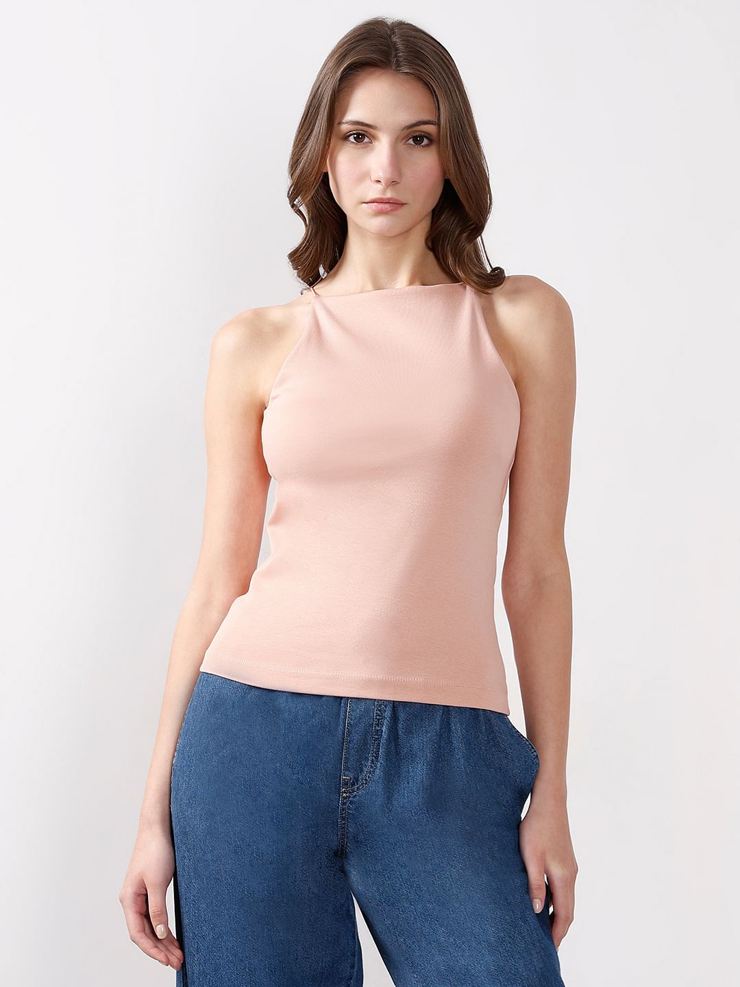 Pink Incut Fitted Top