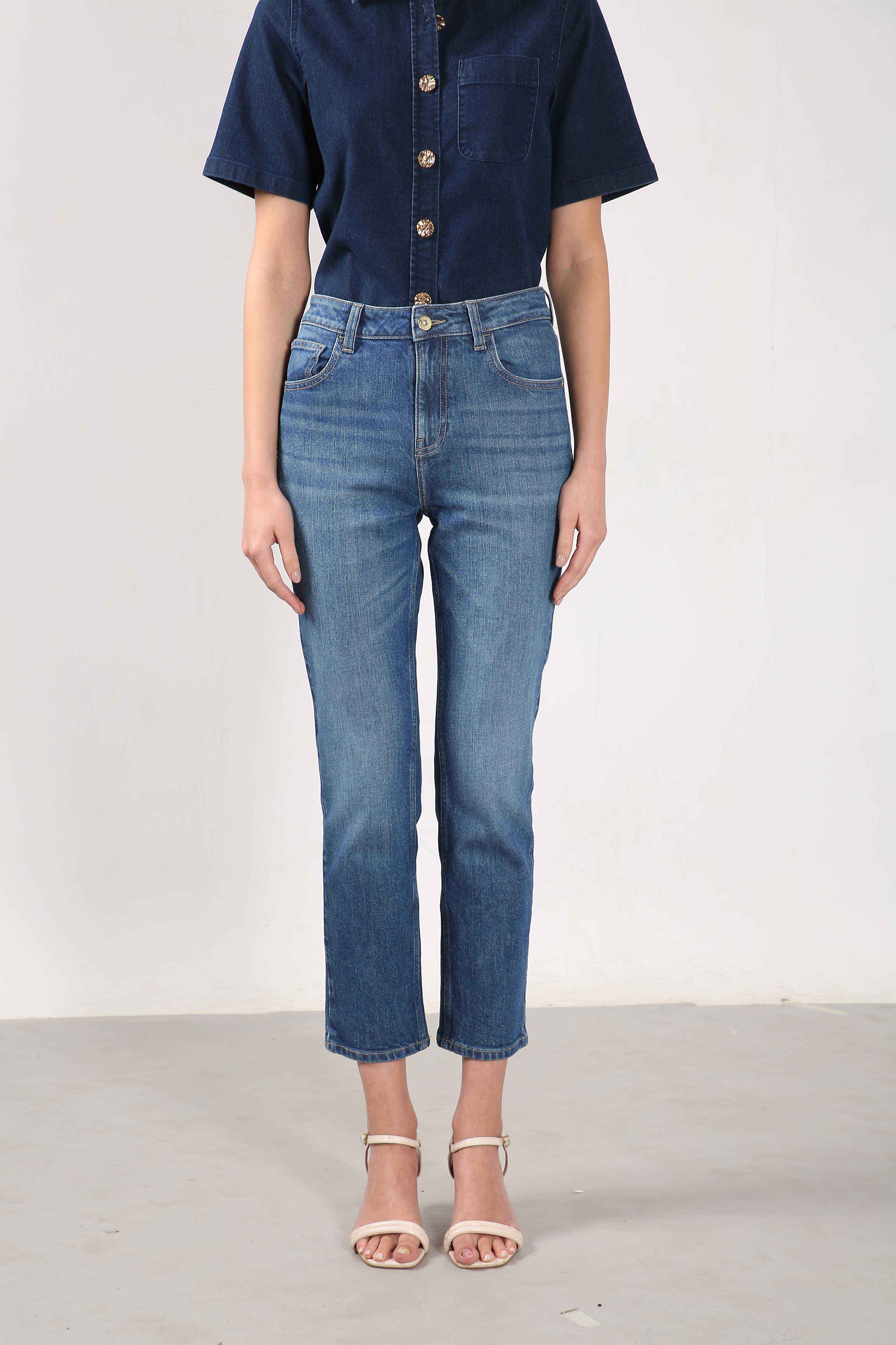 Vero Moda Blue Mid Rise Skinny Fit Jeans