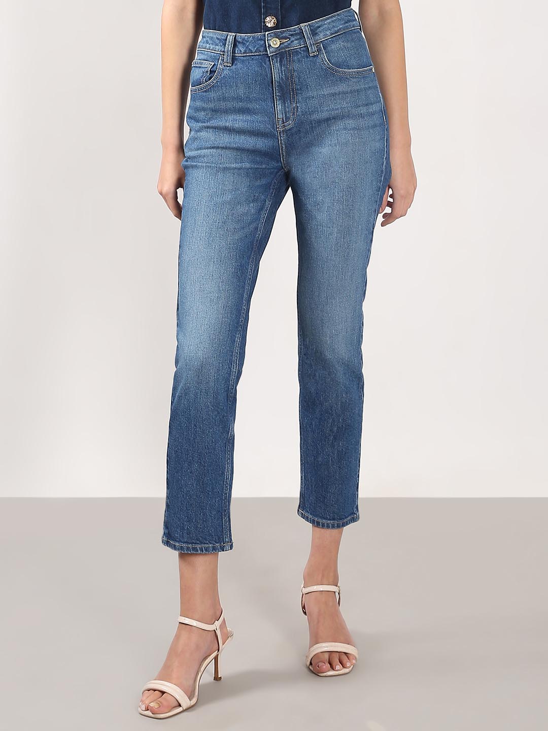 Vero Moda Blue Mid Rise Skinny Fit Jeans