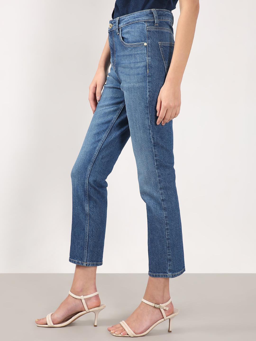 Vero Moda Blue Mid Rise Skinny Fit Jeans