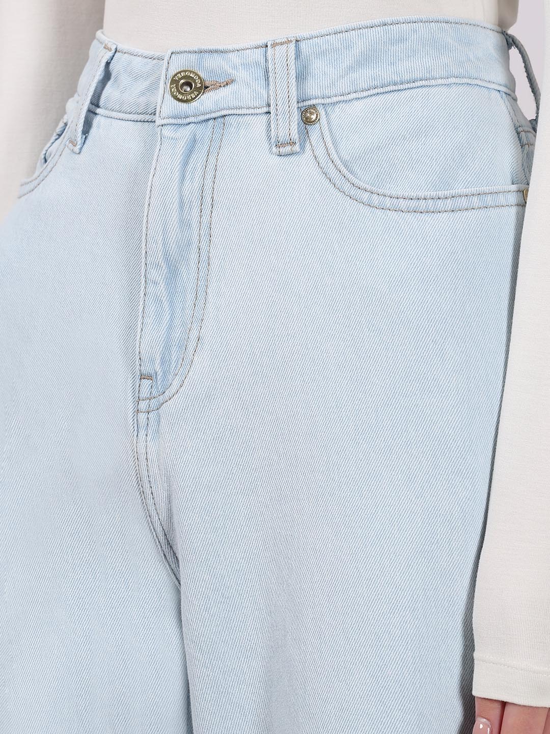 Vero Moda Light Blue Washed Straight Fit Jeans