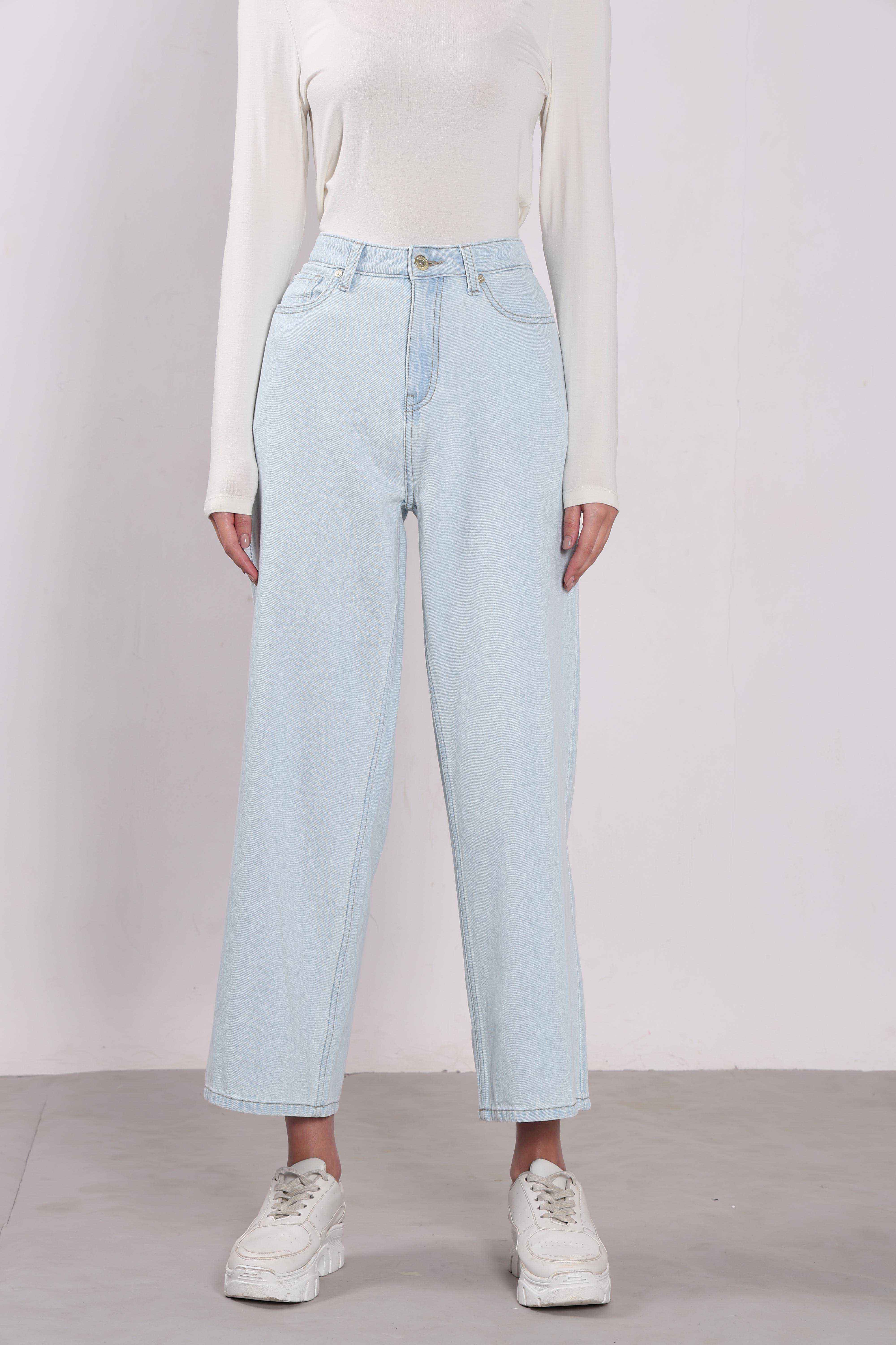 Vero Moda Light Blue Washed Straight Fit Jeans