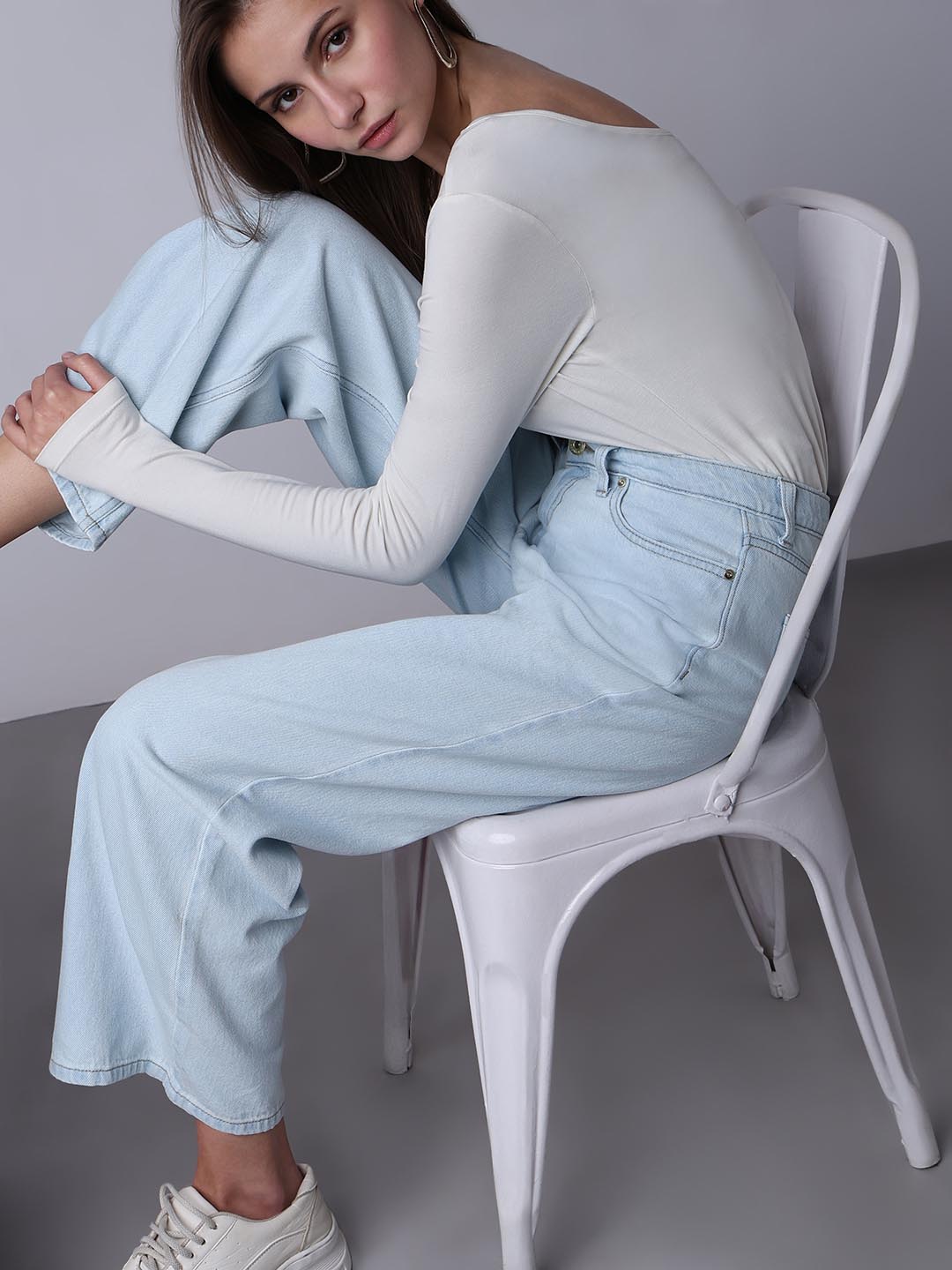 Vero Moda Light Blue Washed Straight Fit Jeans