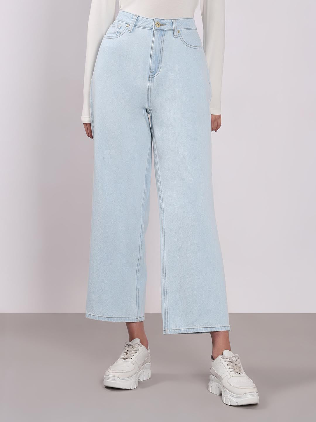 Vero Moda Light Blue Washed Straight Fit Jeans
