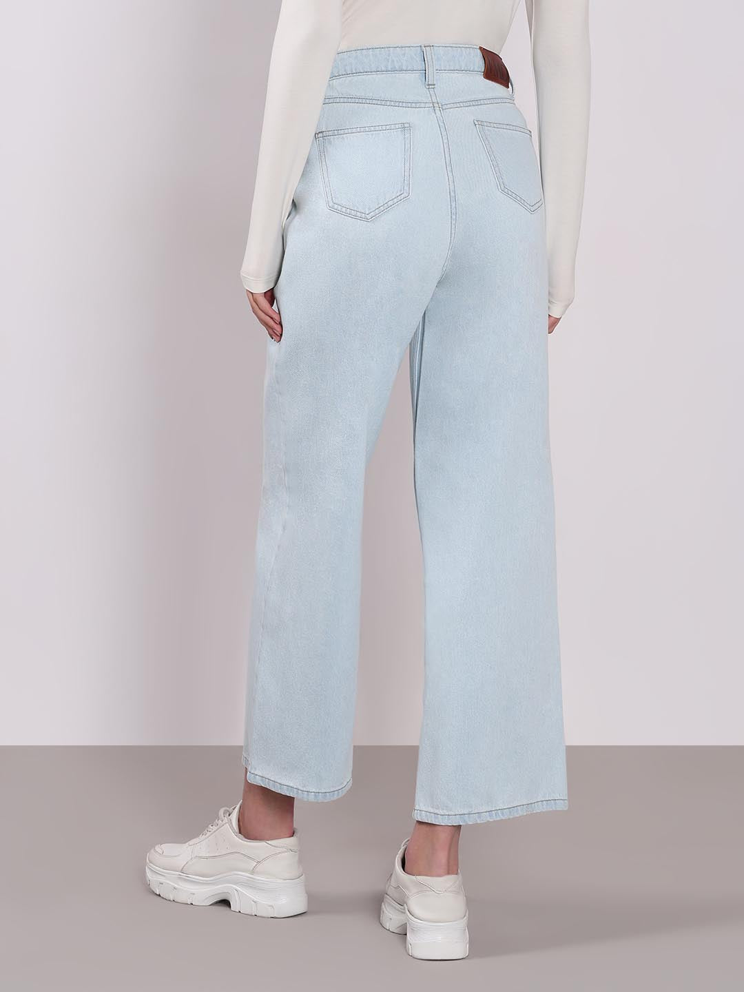 Vero Moda Light Blue Washed Straight Fit Jeans