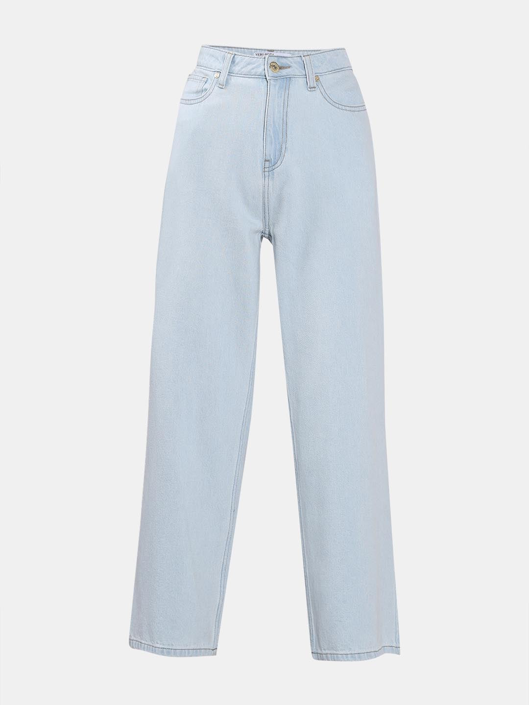 Vero Moda Light Blue Washed Straight Fit Jeans