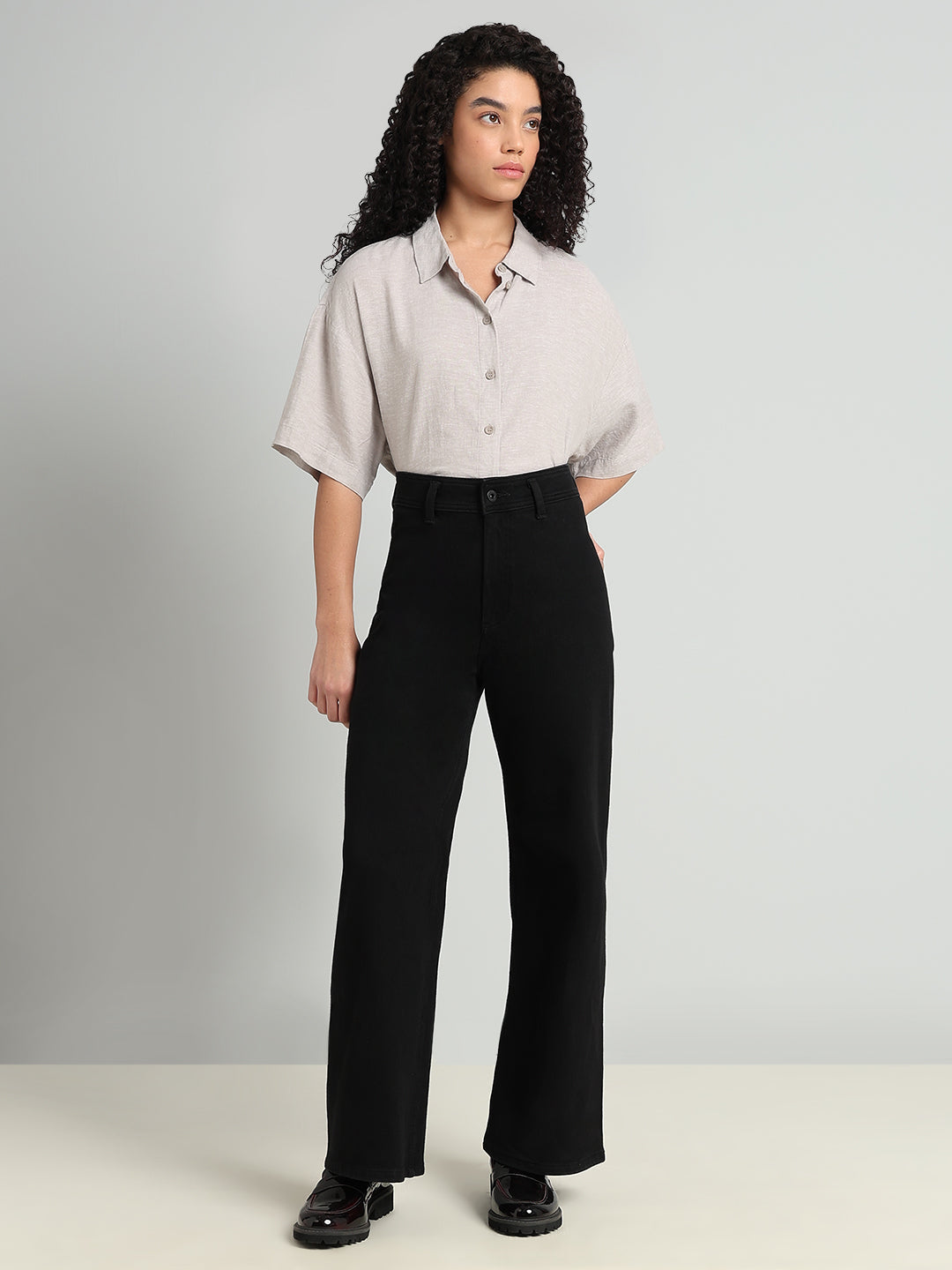 High Rise Wide Leg Jeans