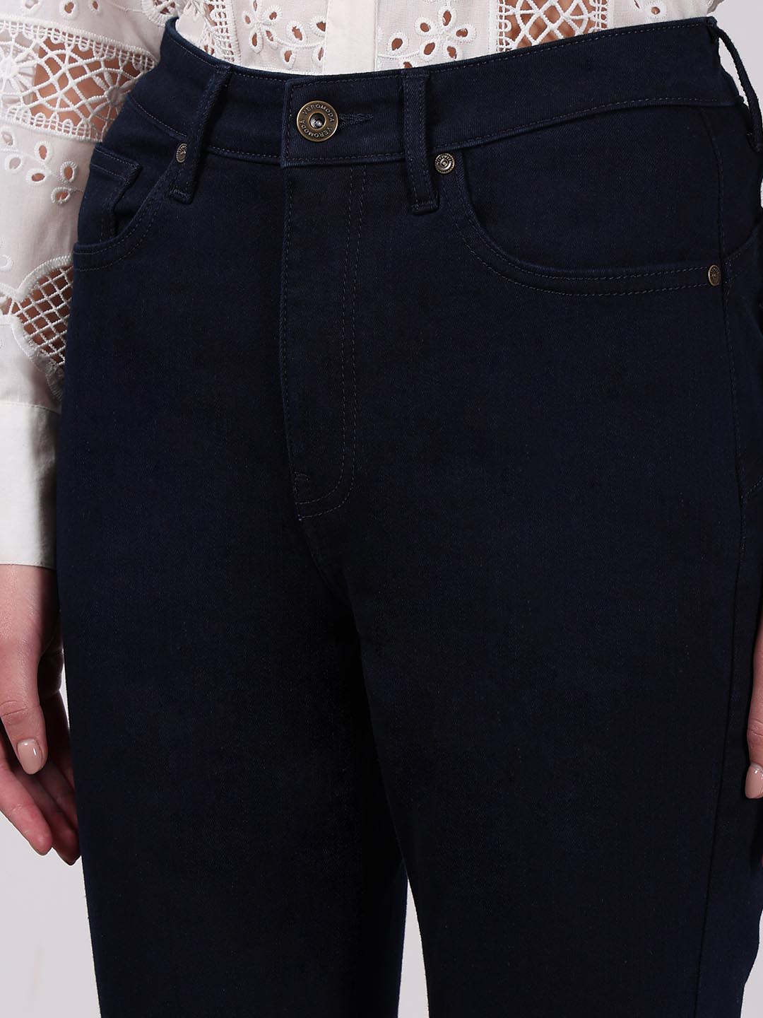 Vero Moda Dark Blue High Rise Bootcut Jeans