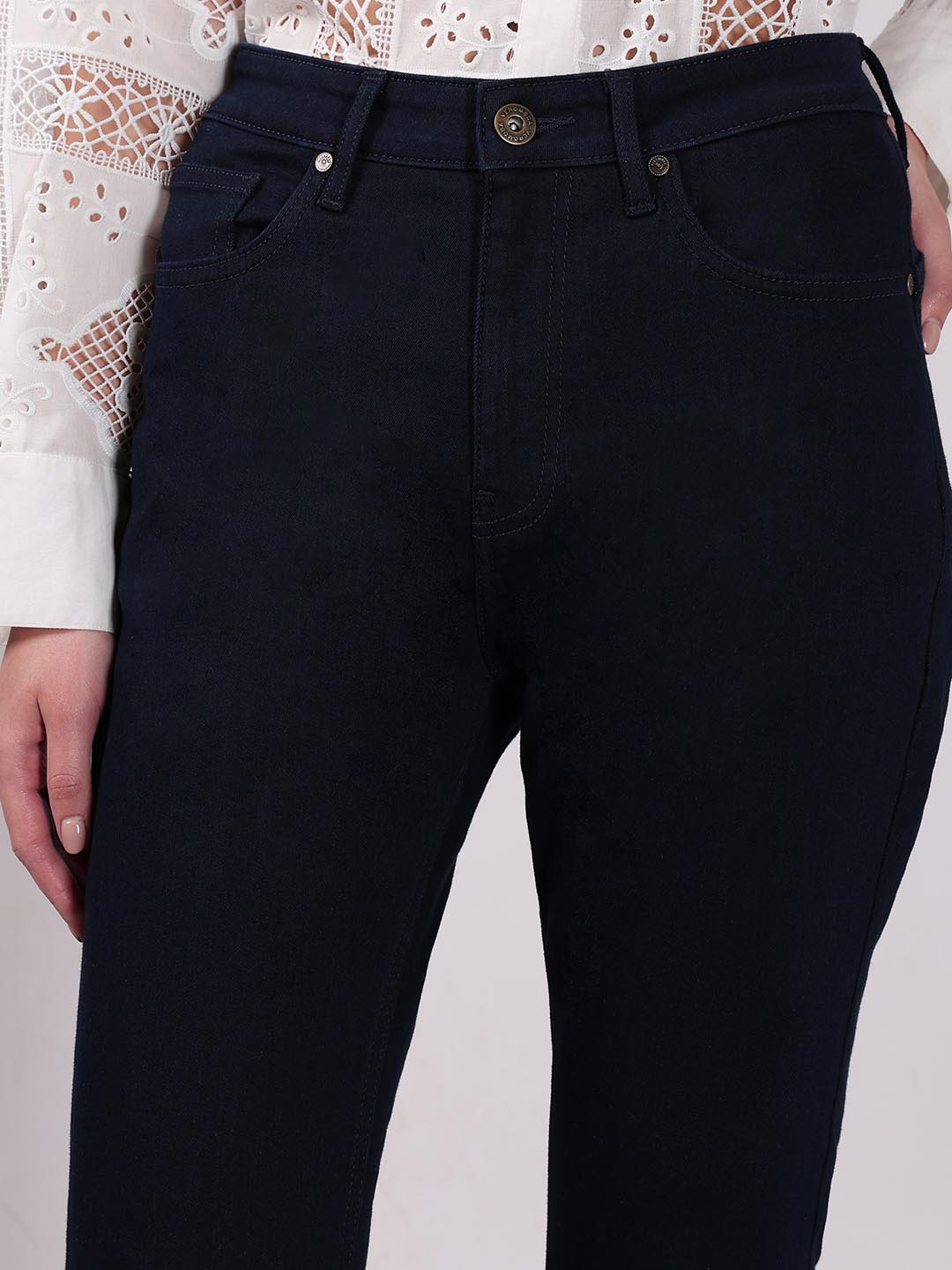 Vero Moda Dark Blue High Rise Bootcut Jeans