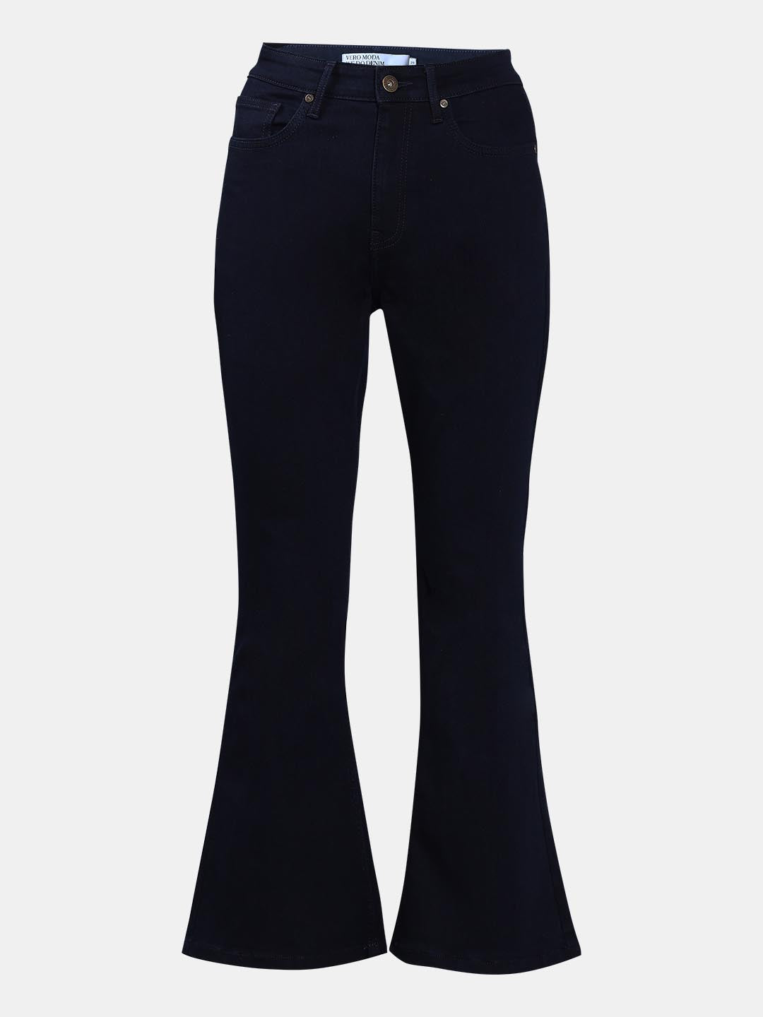 Vero Moda Dark Blue High Rise Bootcut Jeans
