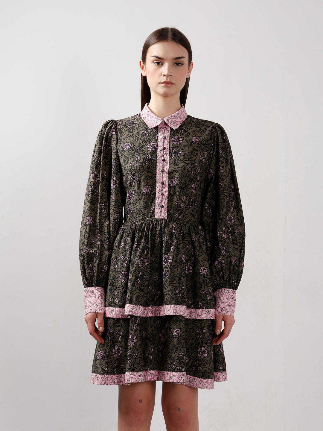 Vero Moda Black Printed Fit & Flare Dress