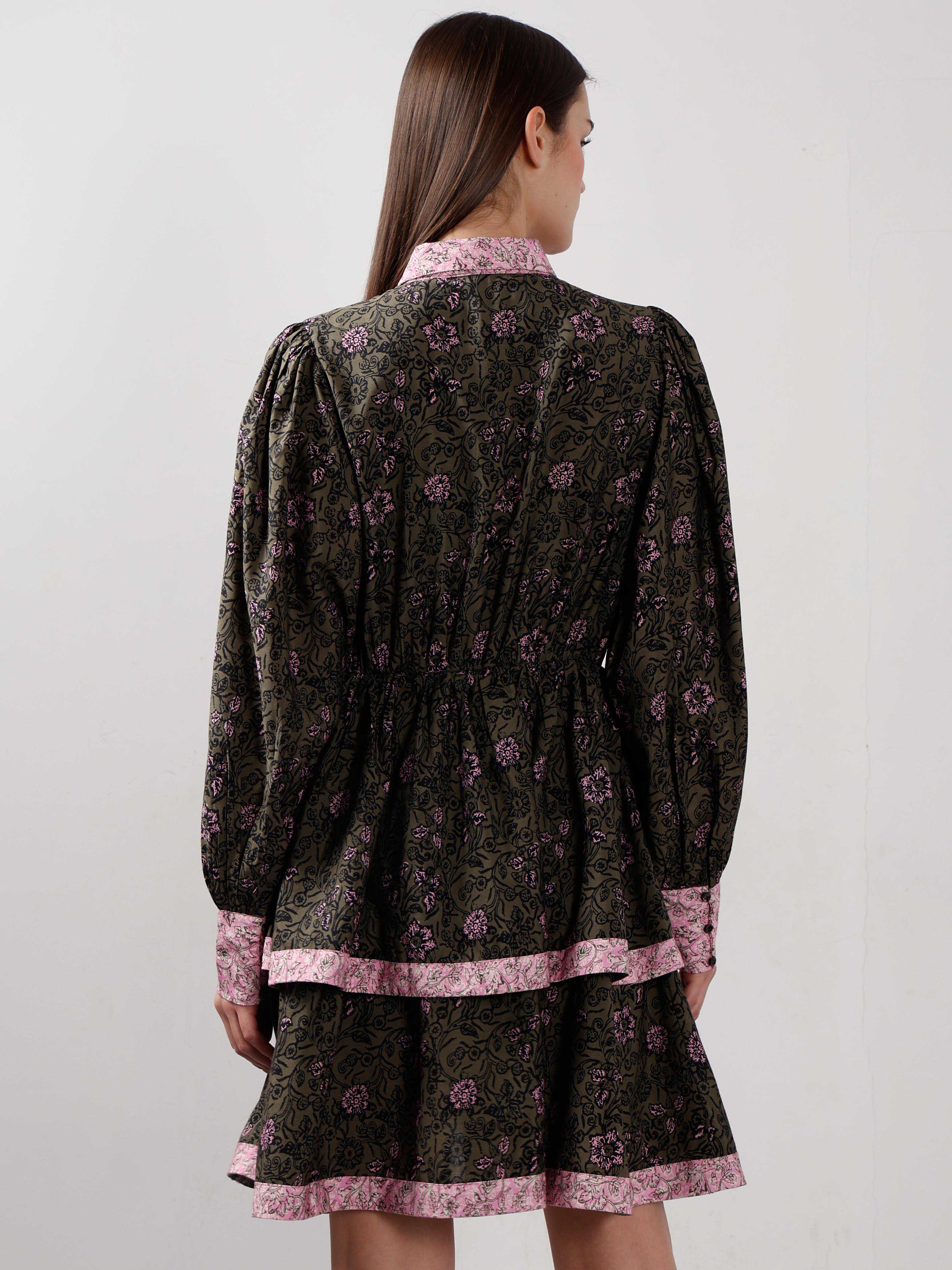 Vero Moda Black Printed Fit & Flare Dress