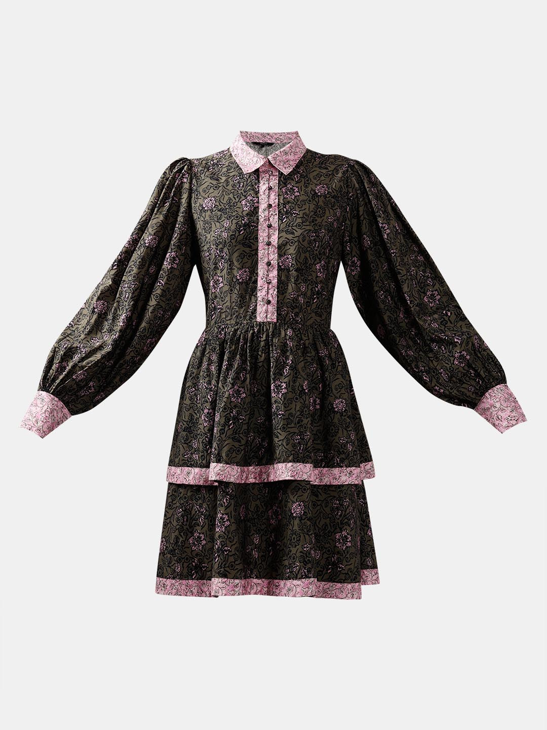 Vero Moda Black Printed Fit & Flare Dress