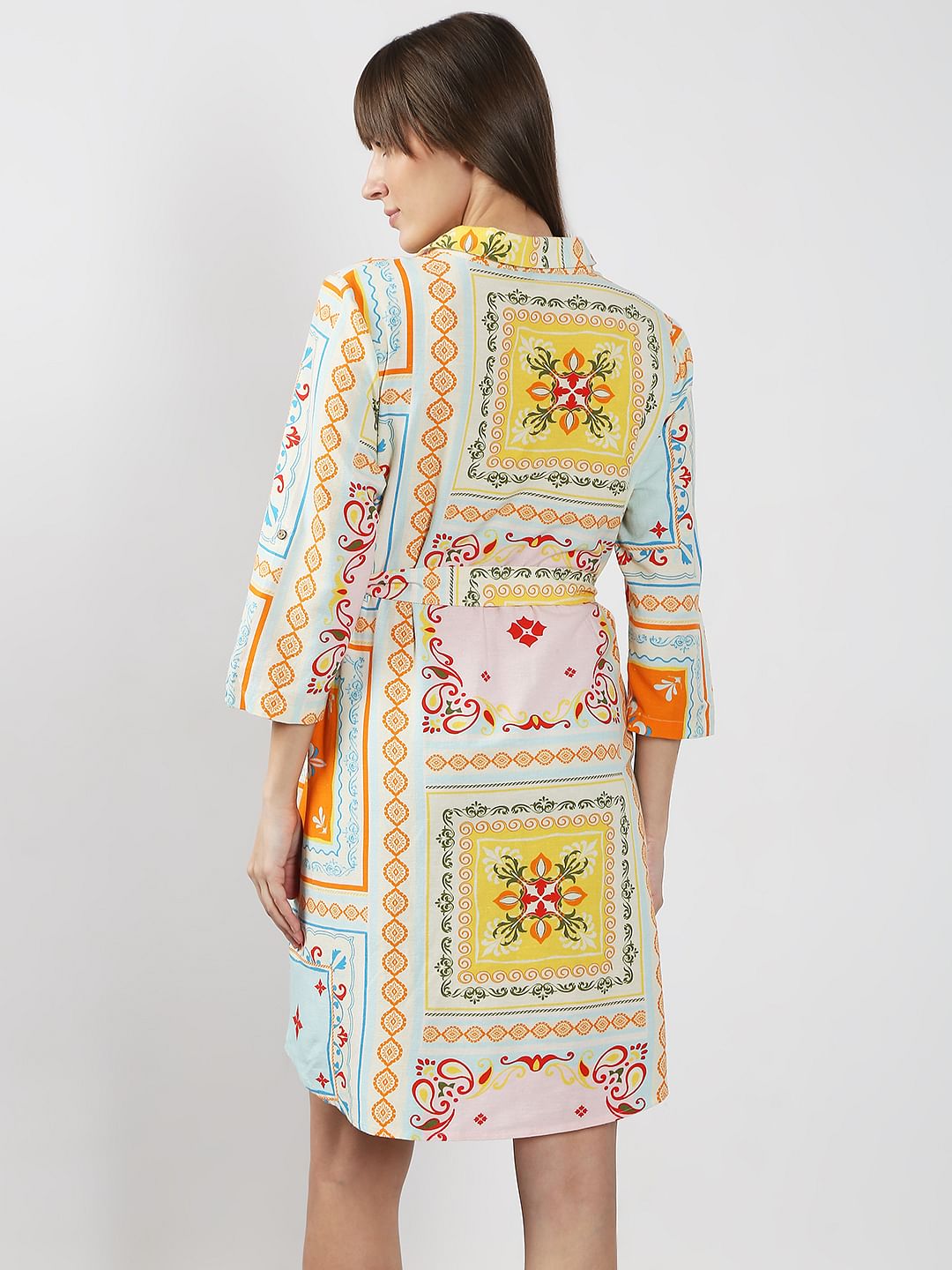 Multi-Colour Printed Shirt Dress
