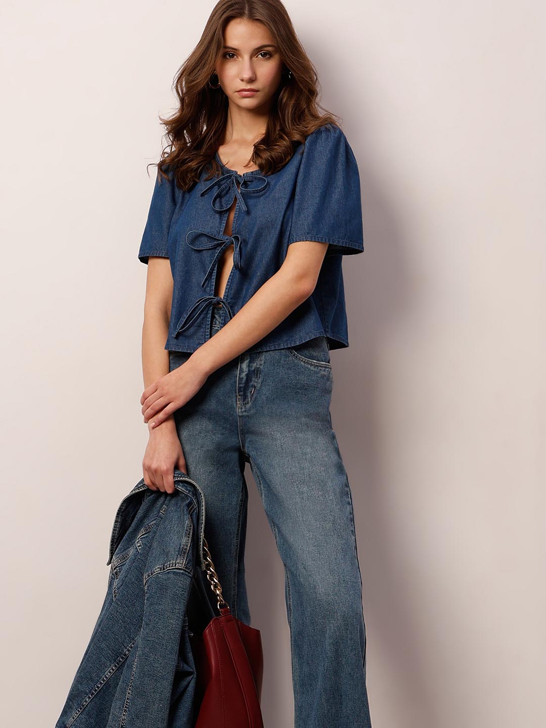 Vero Moda Blue Denim Top