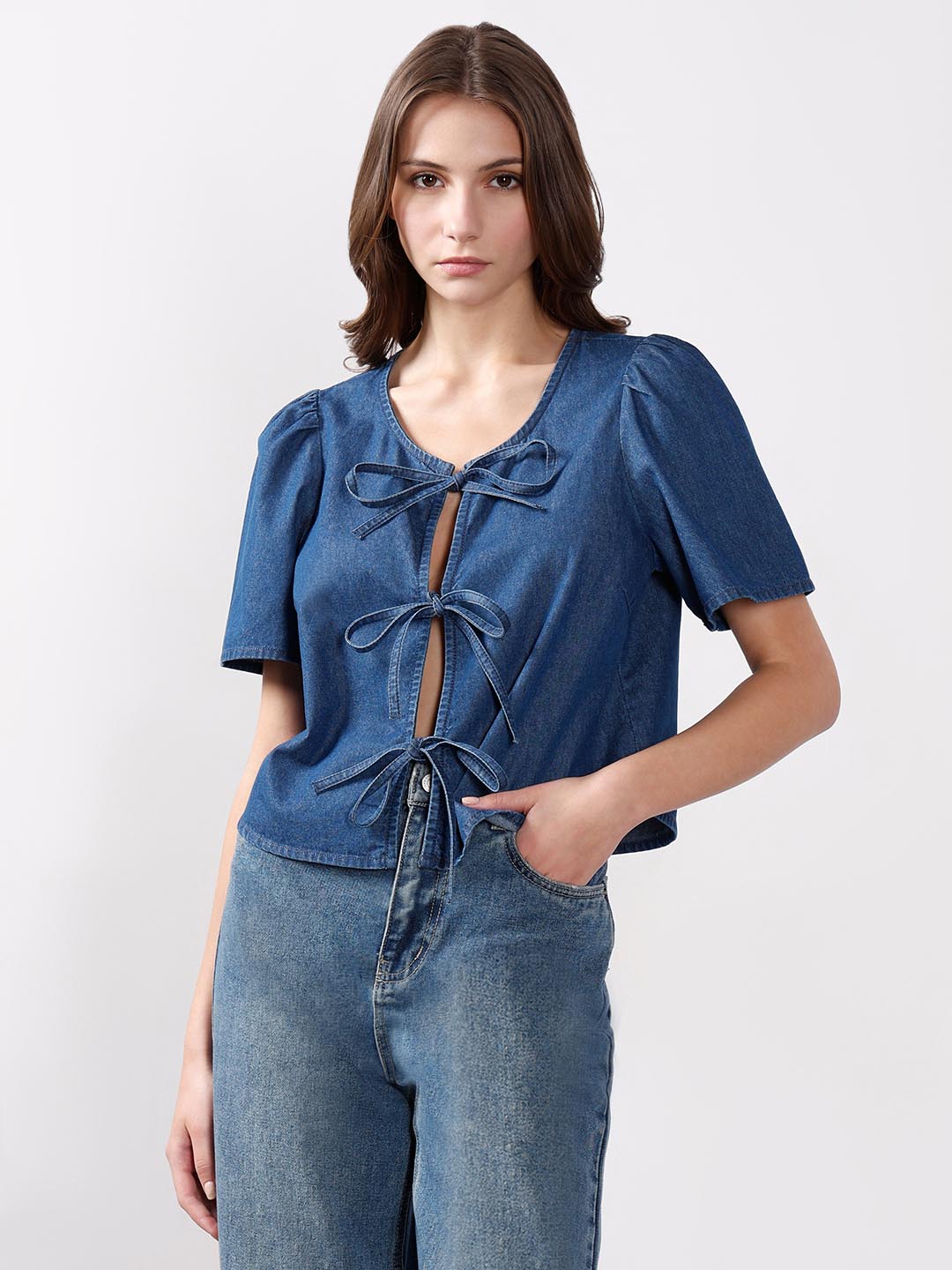 Vero Moda Blue Denim Top