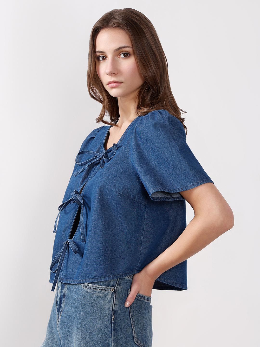 Vero Moda Blue Denim Top