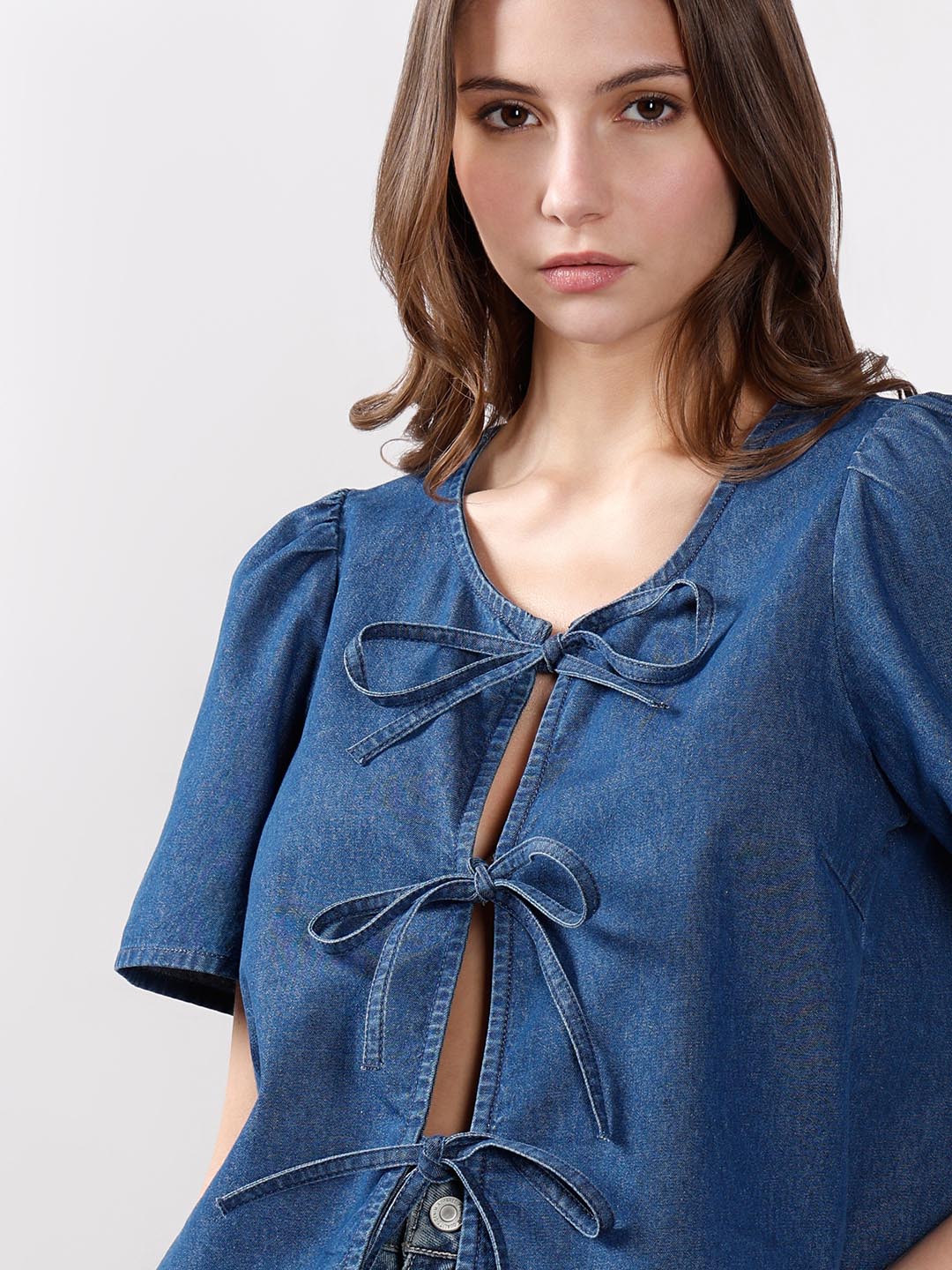 Vero Moda Blue Denim Top