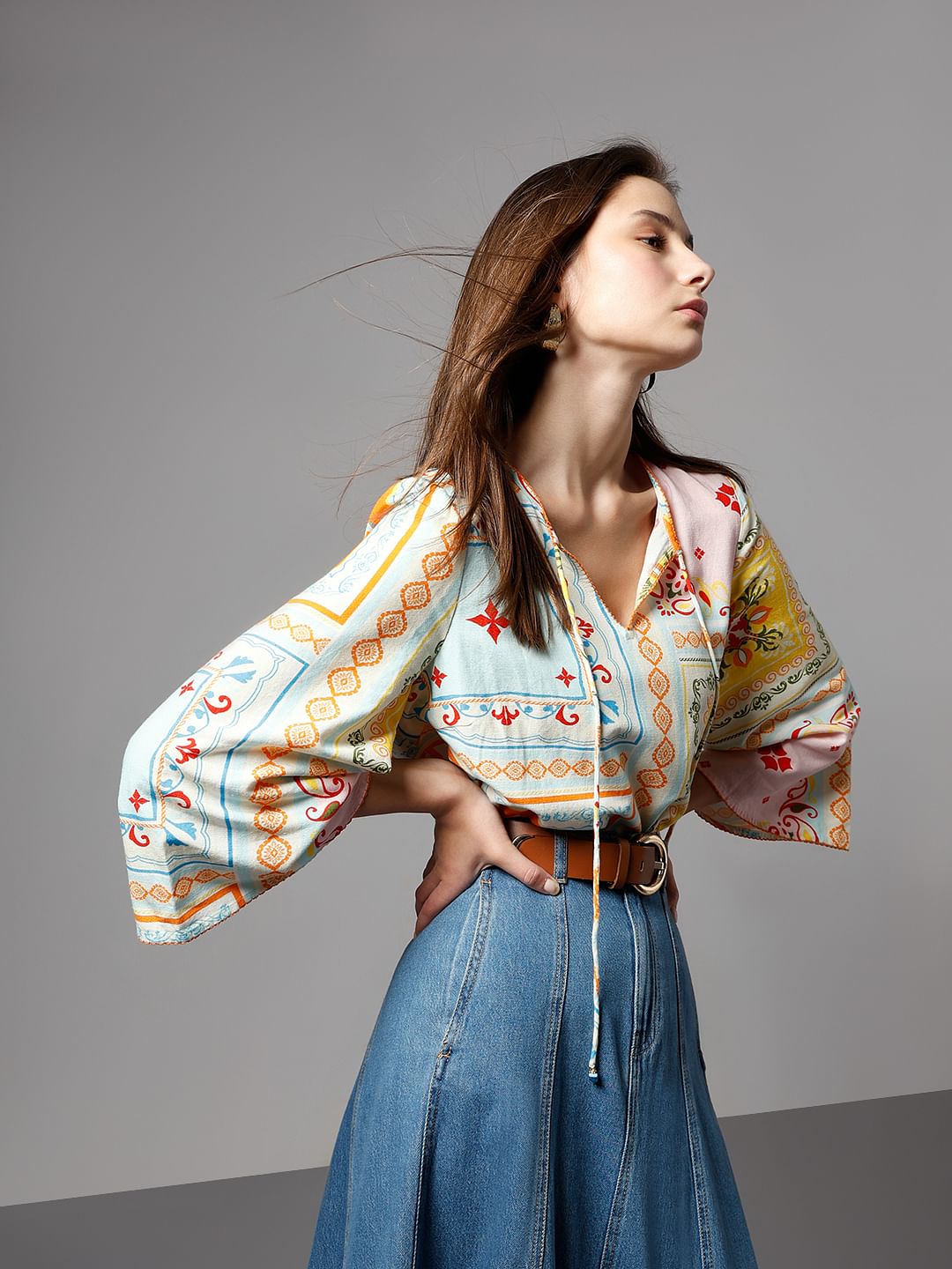 Multi-Colour Printed Top