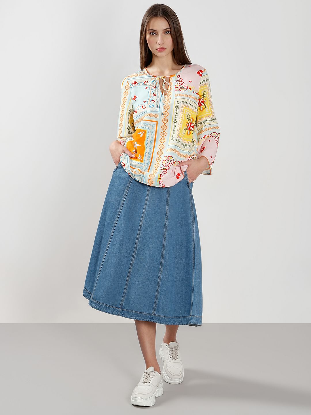 Multi-Colour Printed Top