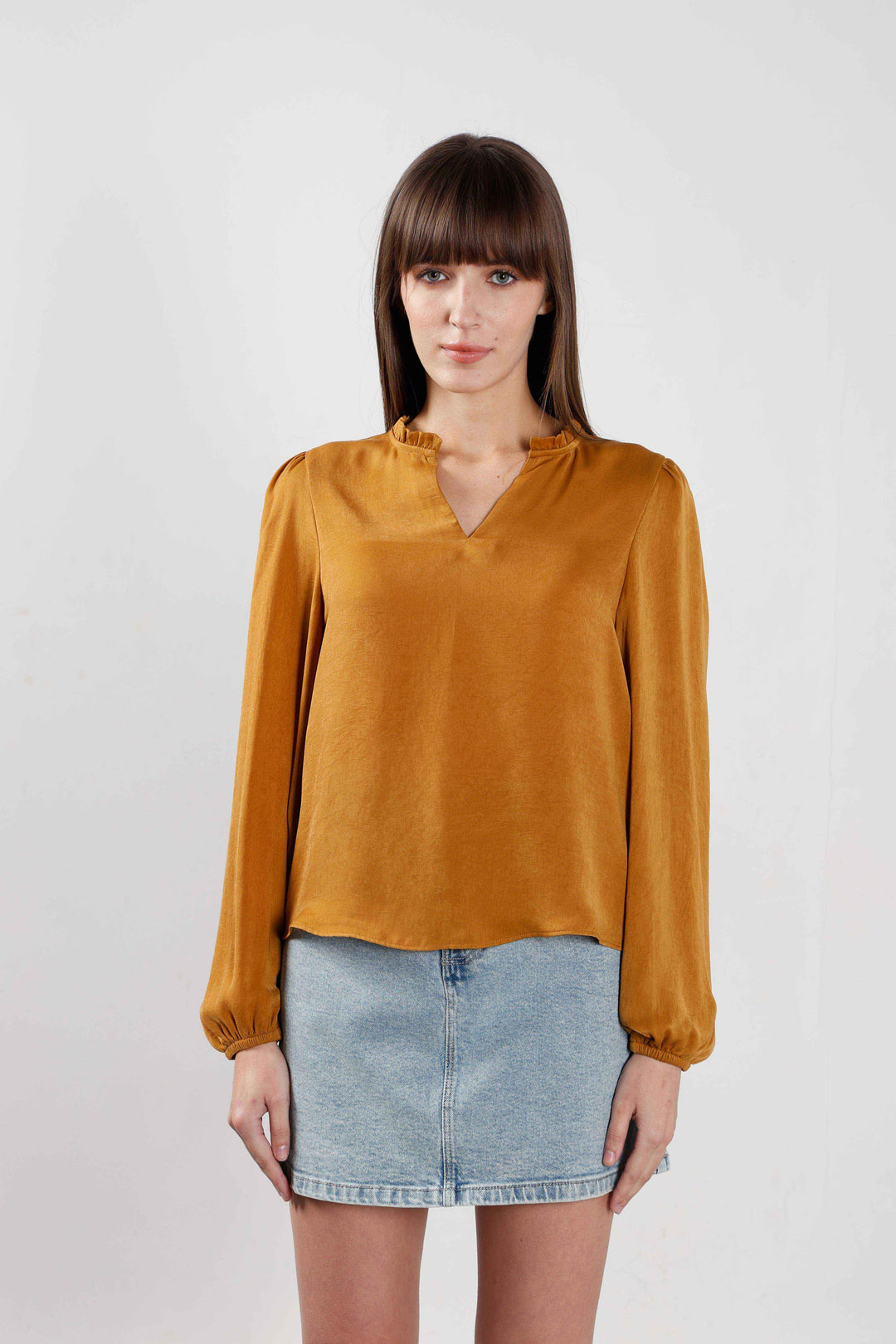 Vero Moda Mustard Full Sleeves Top