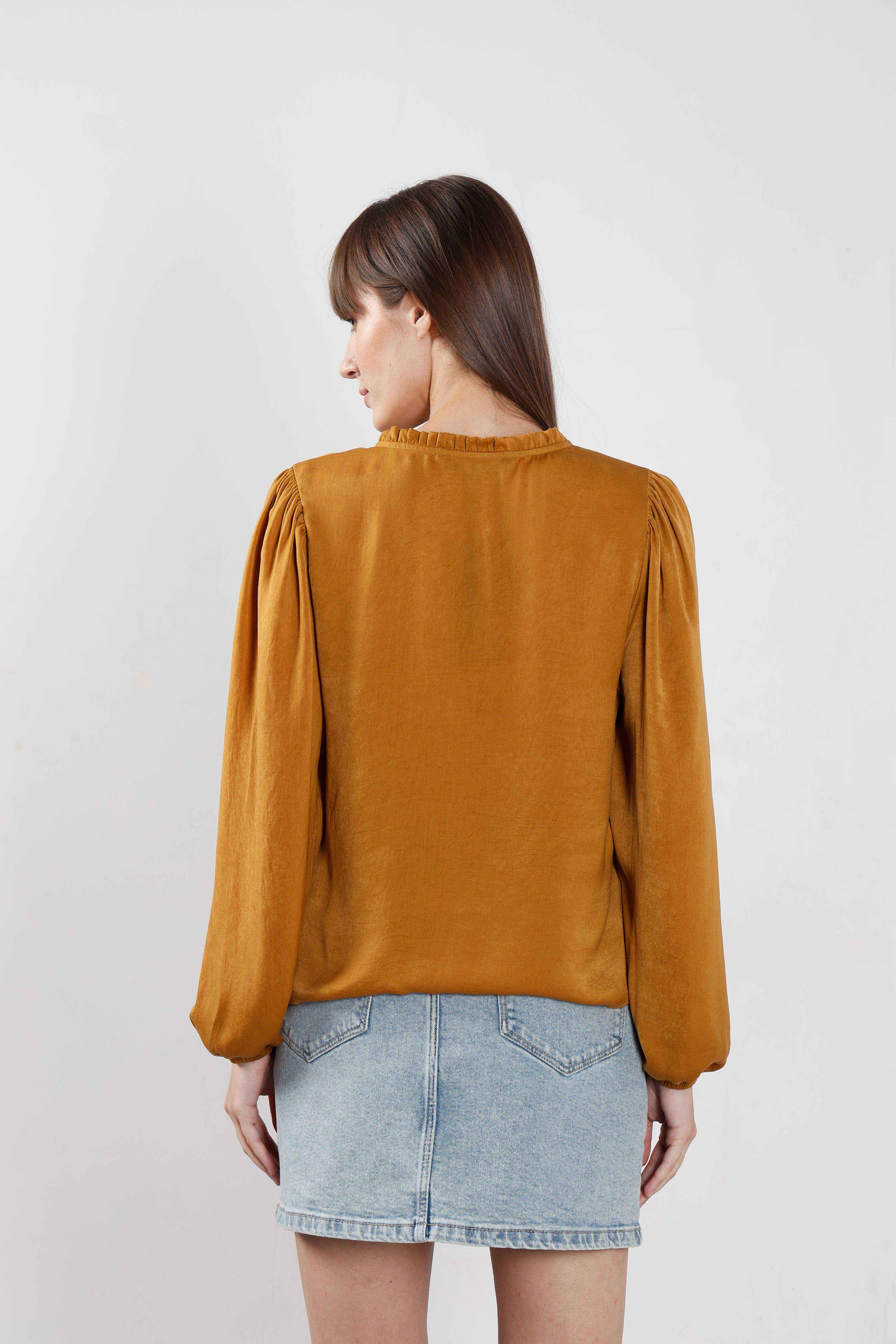 Vero Moda Mustard Full Sleeves Top