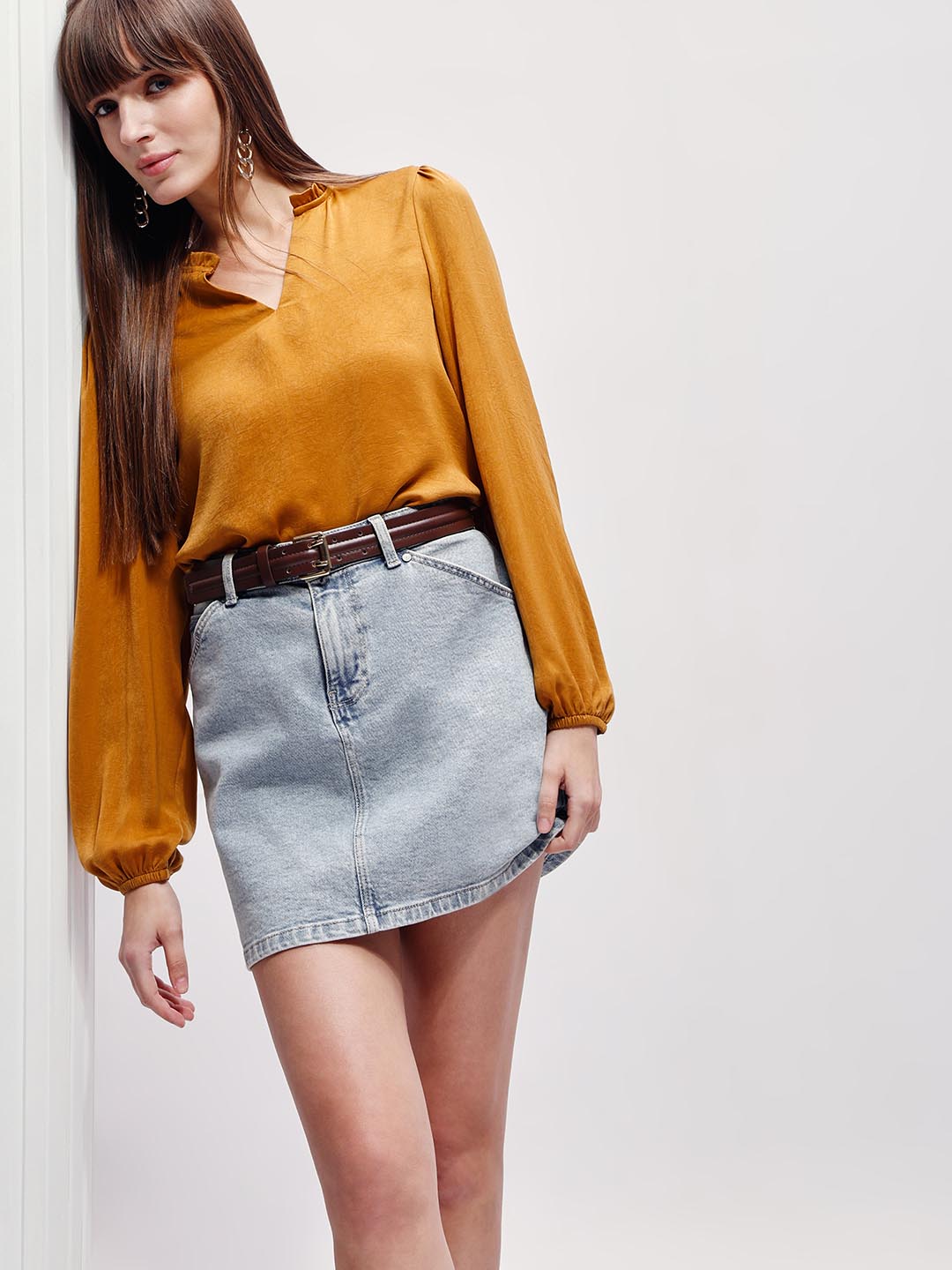 Vero Moda Mustard Full Sleeves Top