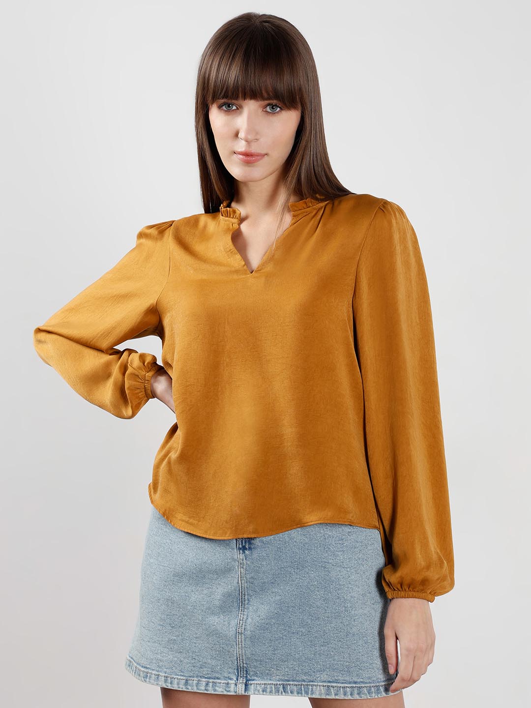 Vero Moda Mustard Full Sleeves Top