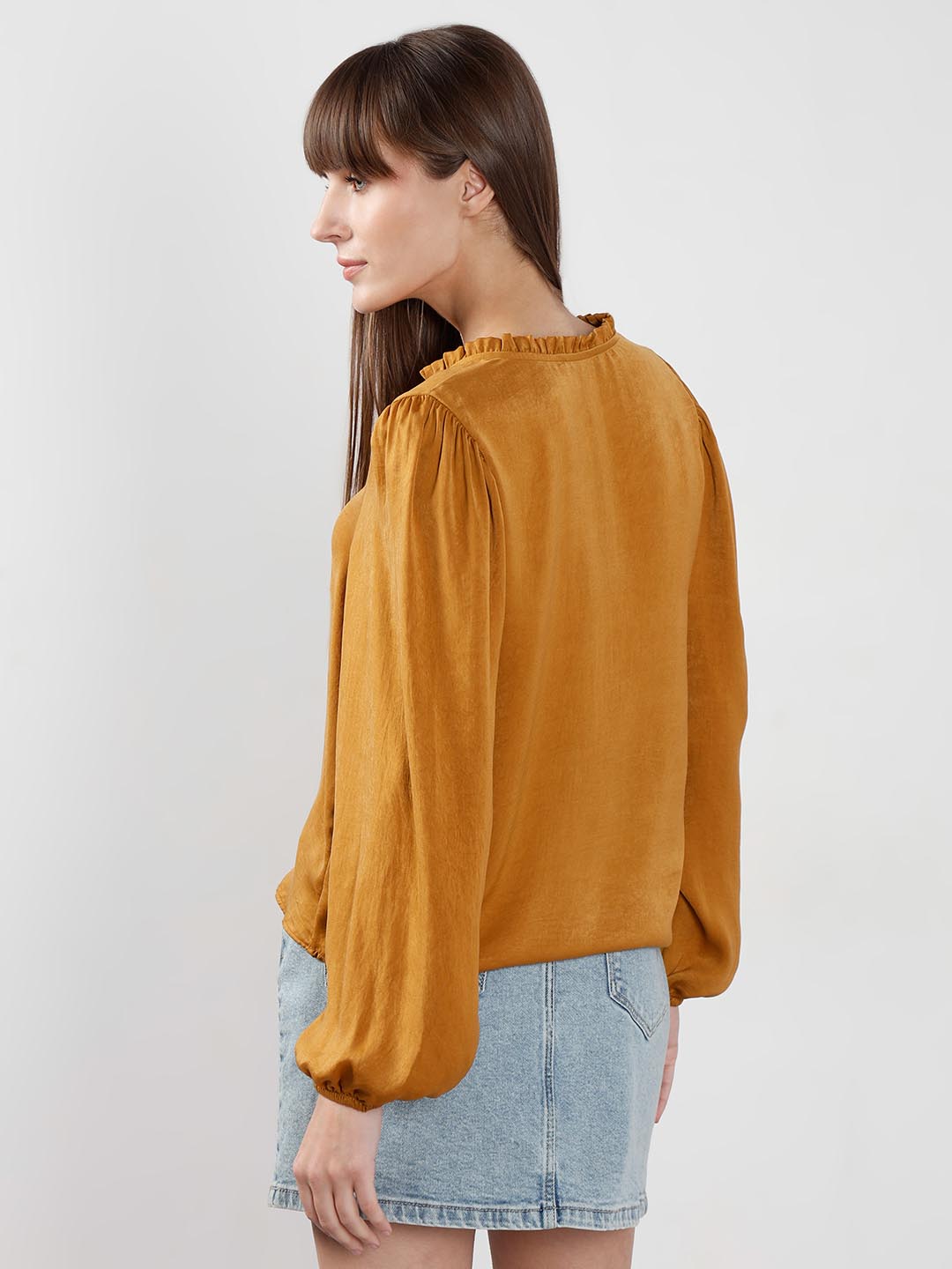 Vero Moda Mustard Full Sleeves Top