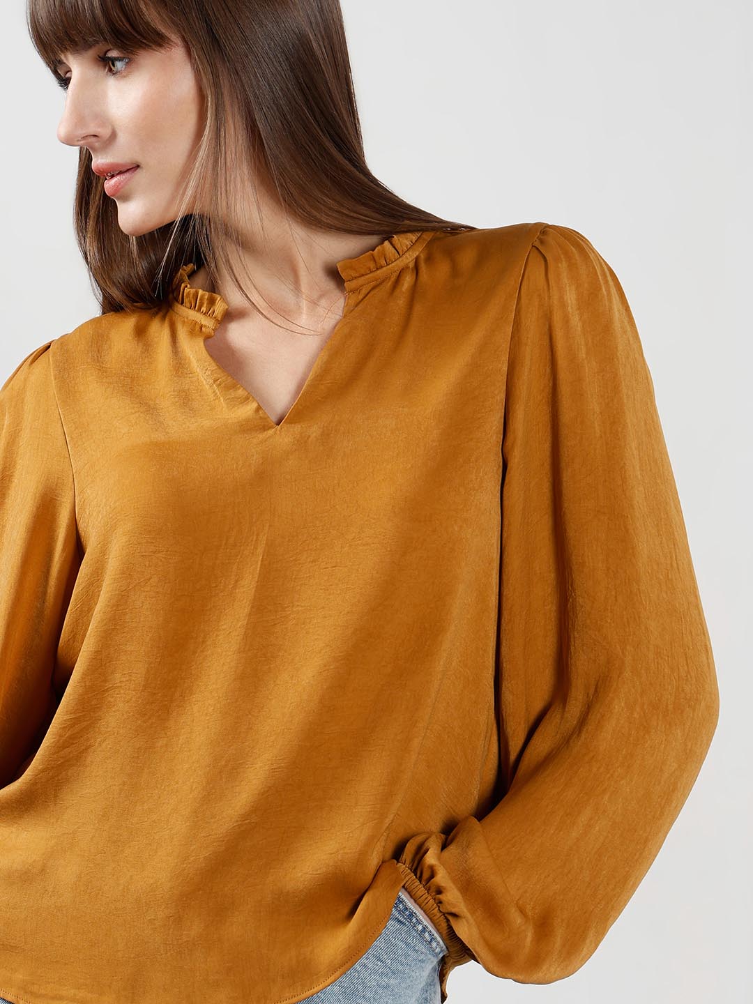 Vero Moda Mustard Full Sleeves Top